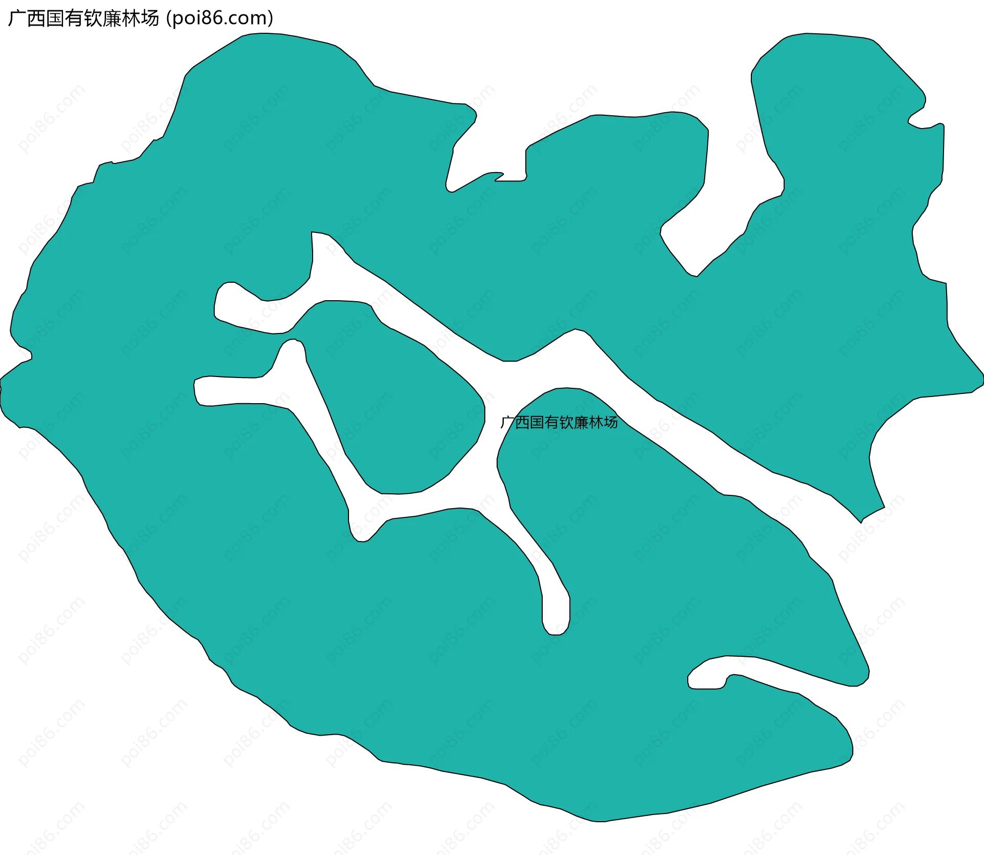 广西国有钦廉林场边界地图