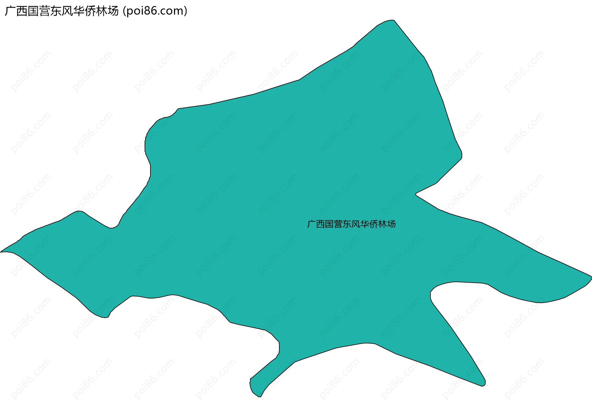 广西国营东风华侨林场边界地图