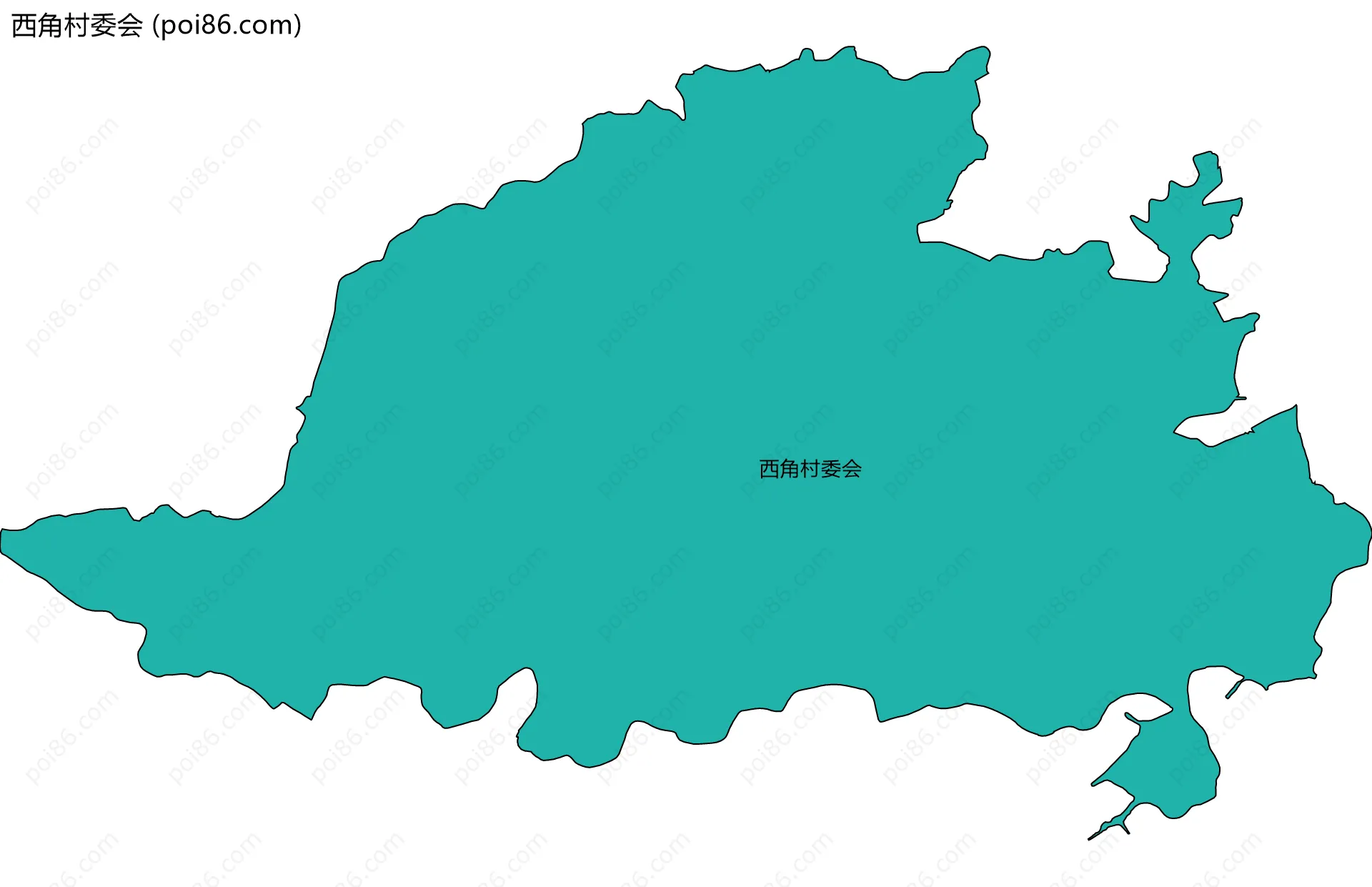 西角村委会边界地图