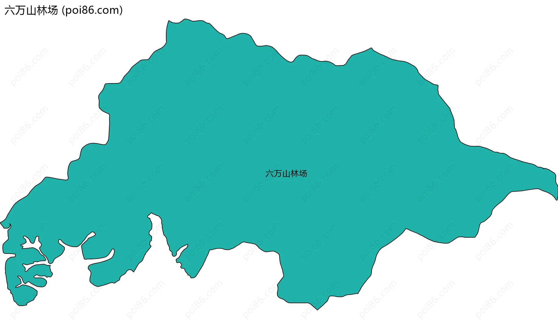 六万山林场边界地图