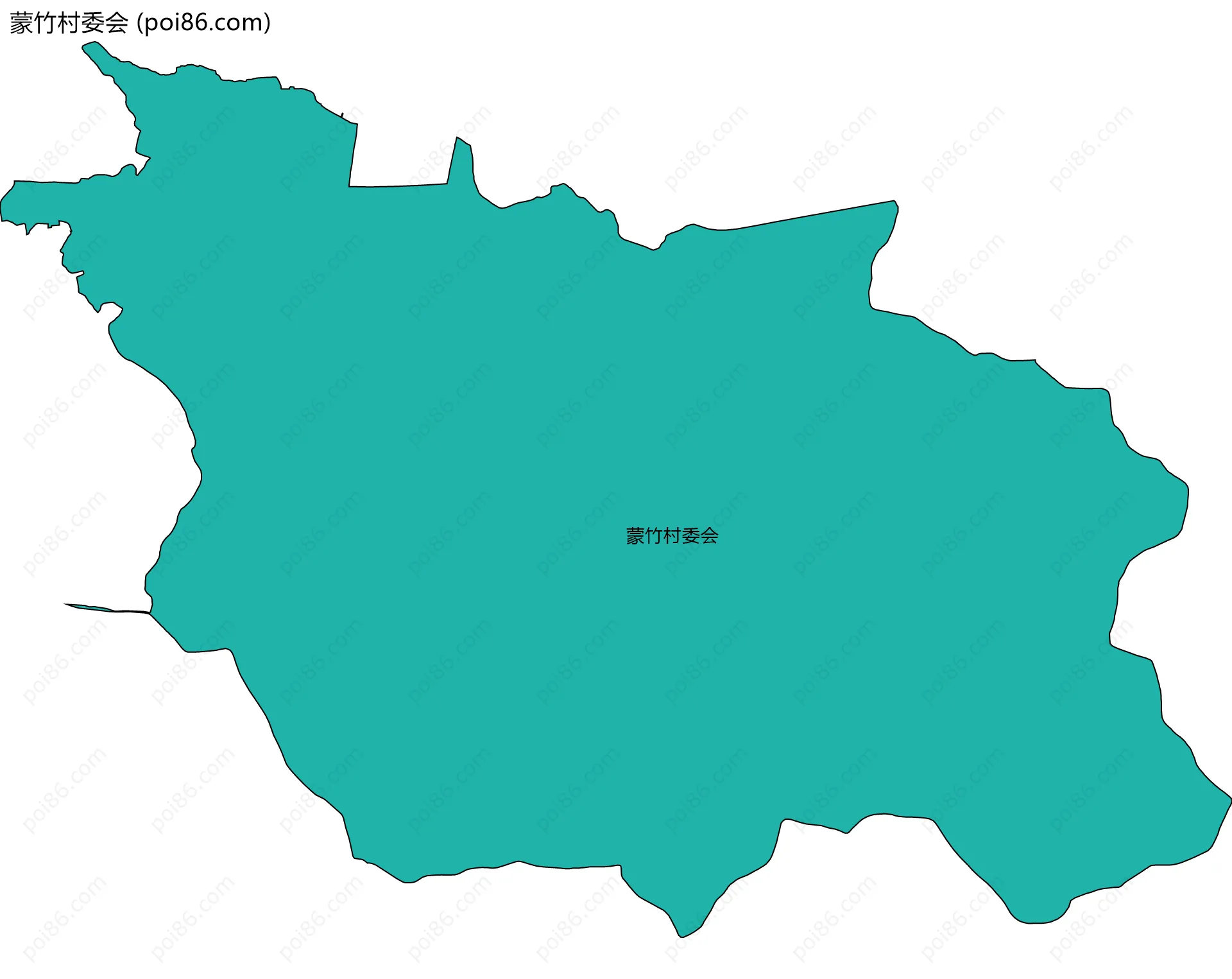 蒙竹村委会边界地图