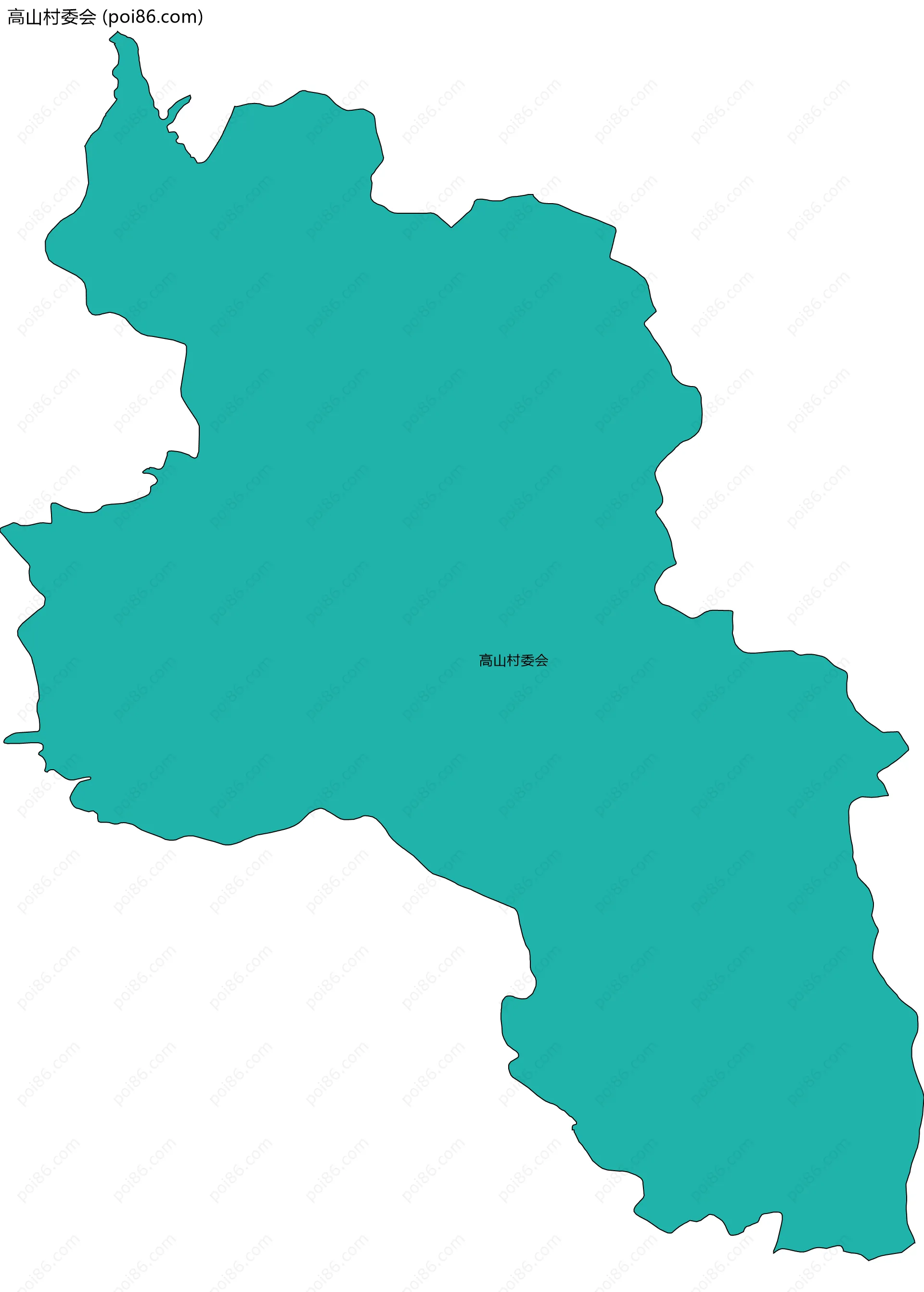 高山村委会边界地图