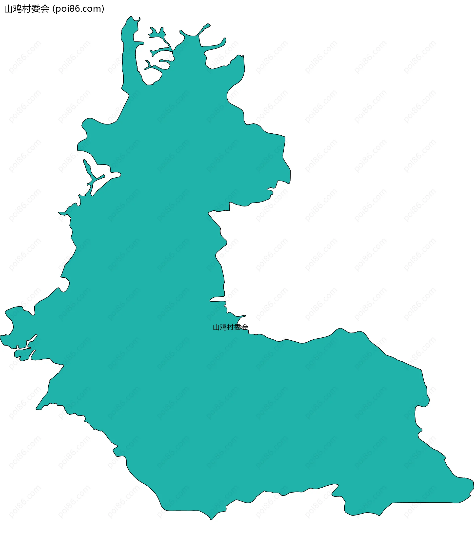 山鸡村委会边界地图