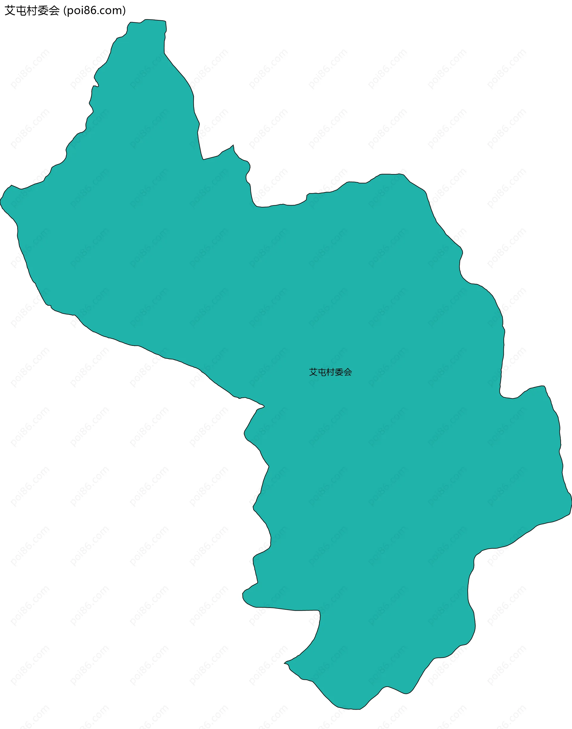 艾屯村委会边界地图