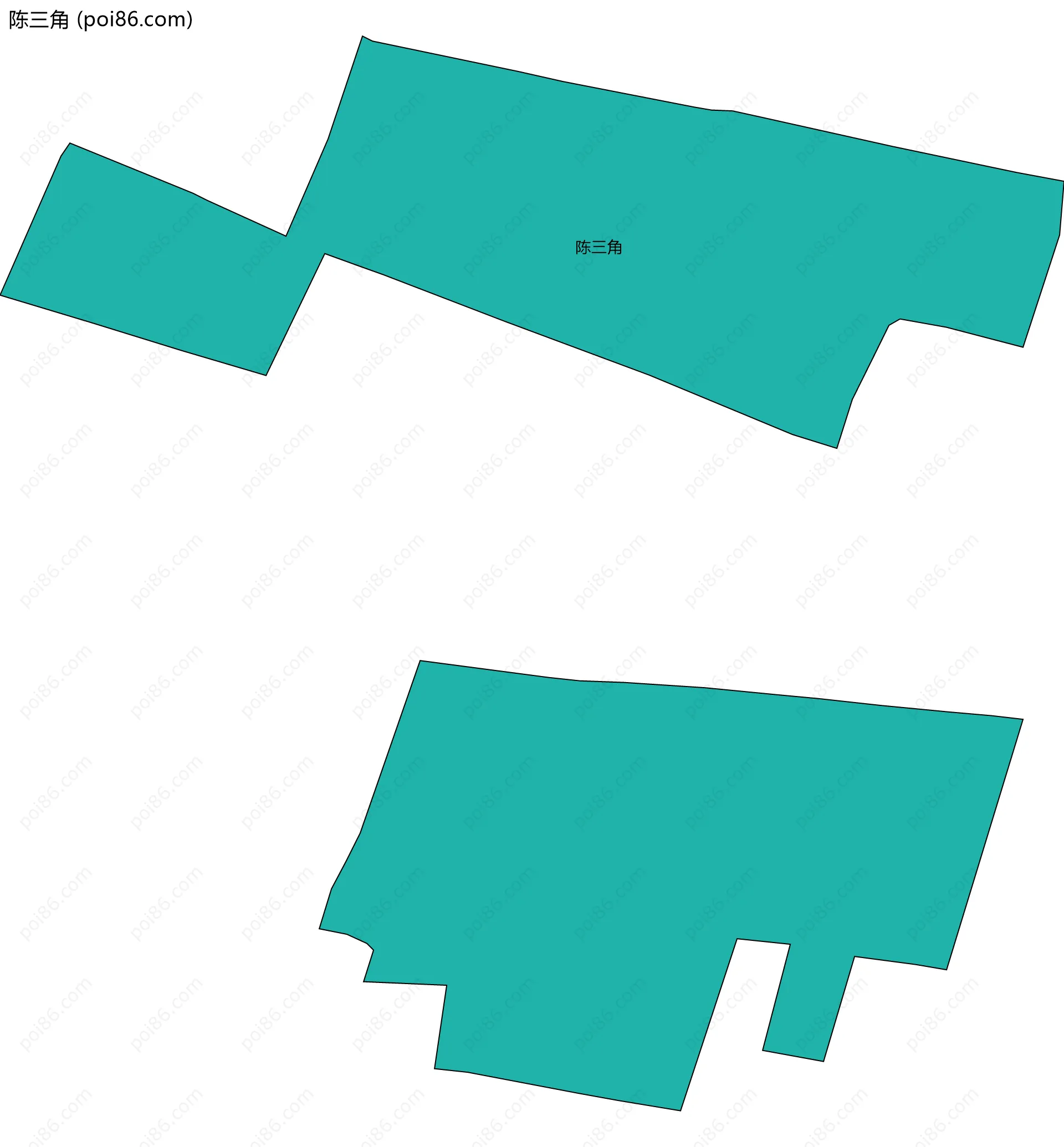 陈三角边界地图