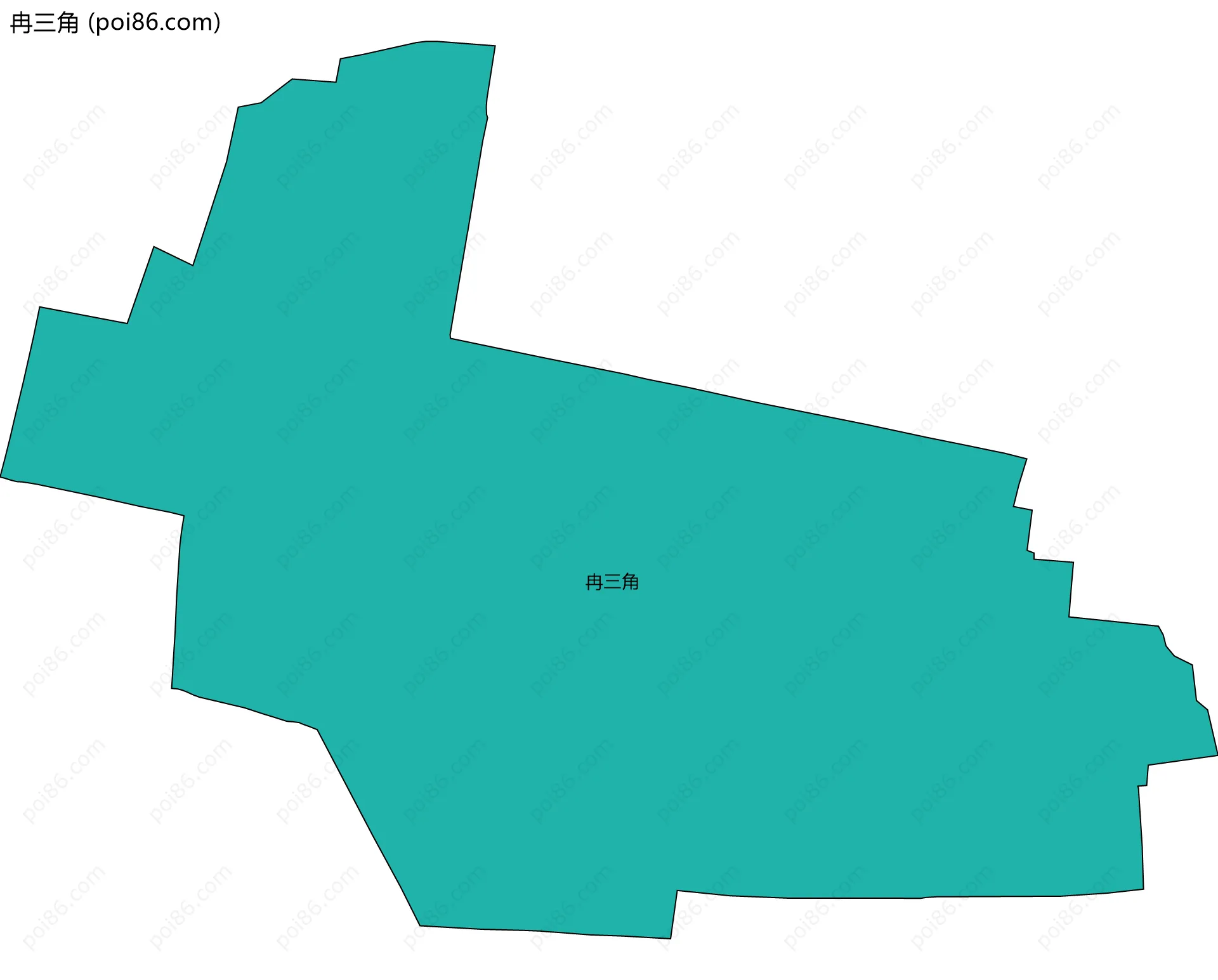 冉三角边界地图