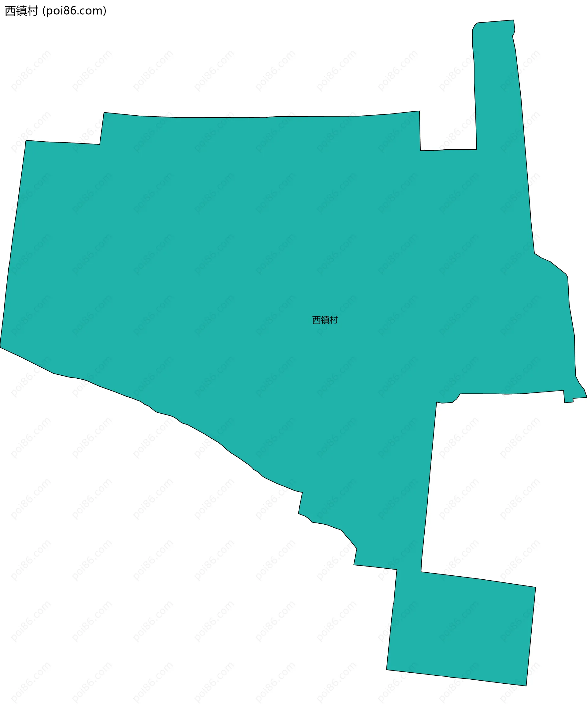 西镇村边界地图