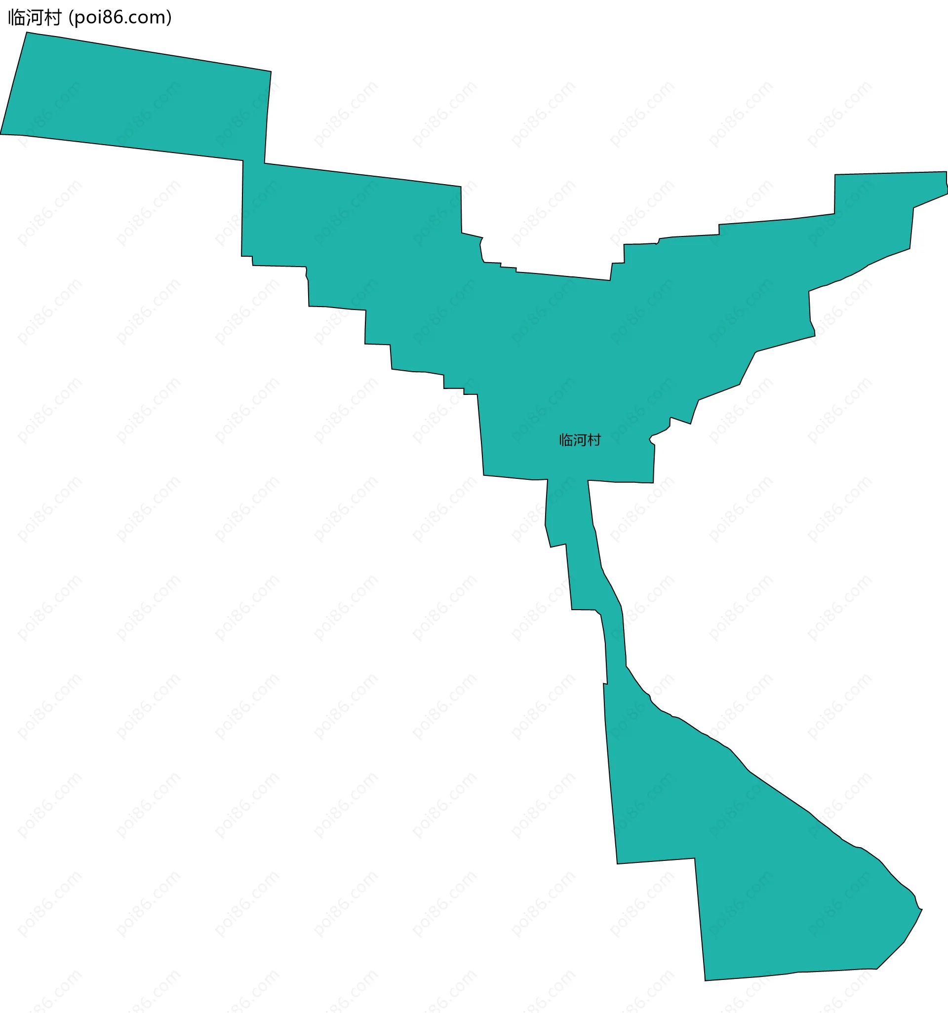 临河村边界地图