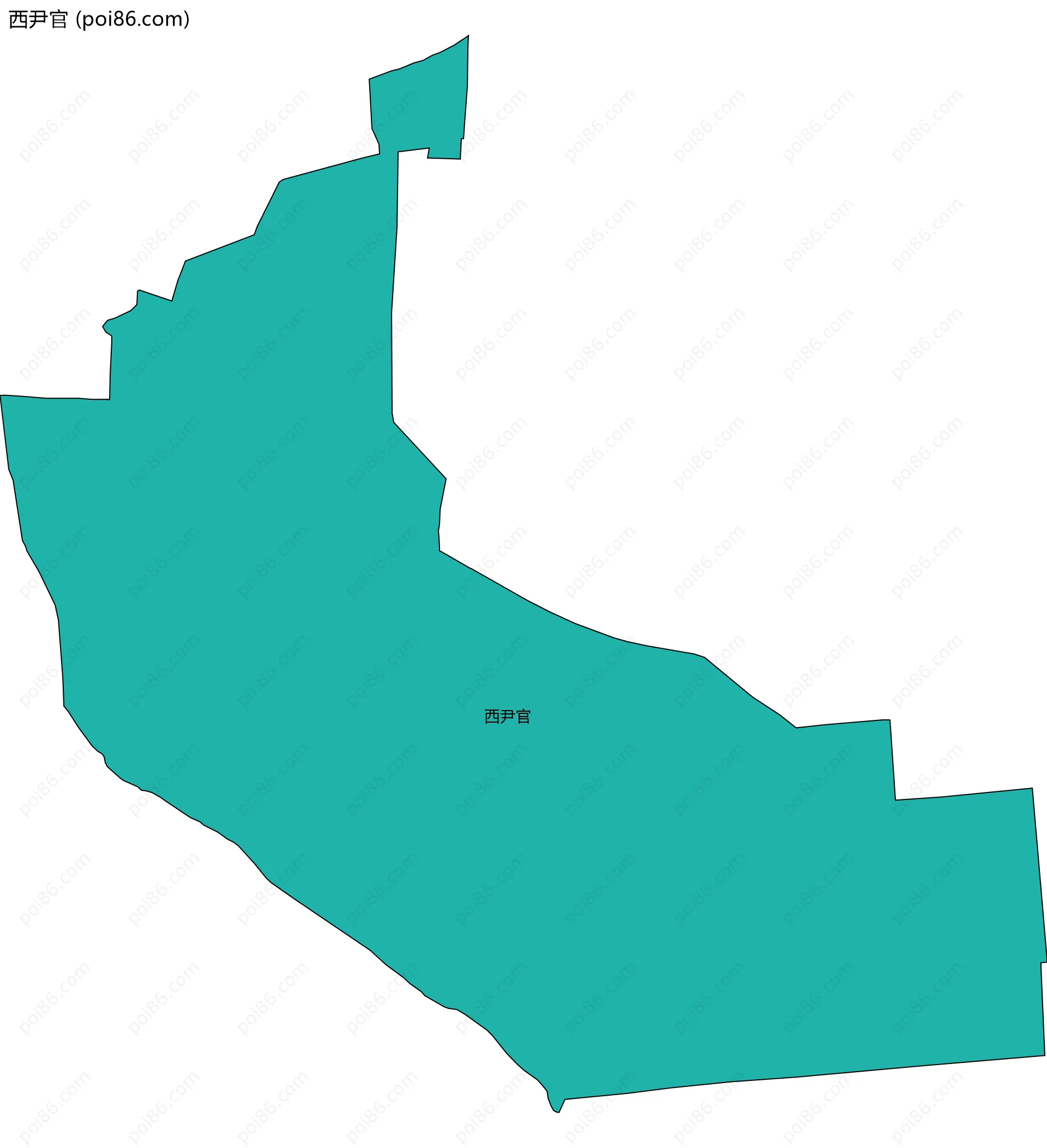 西尹官边界地图