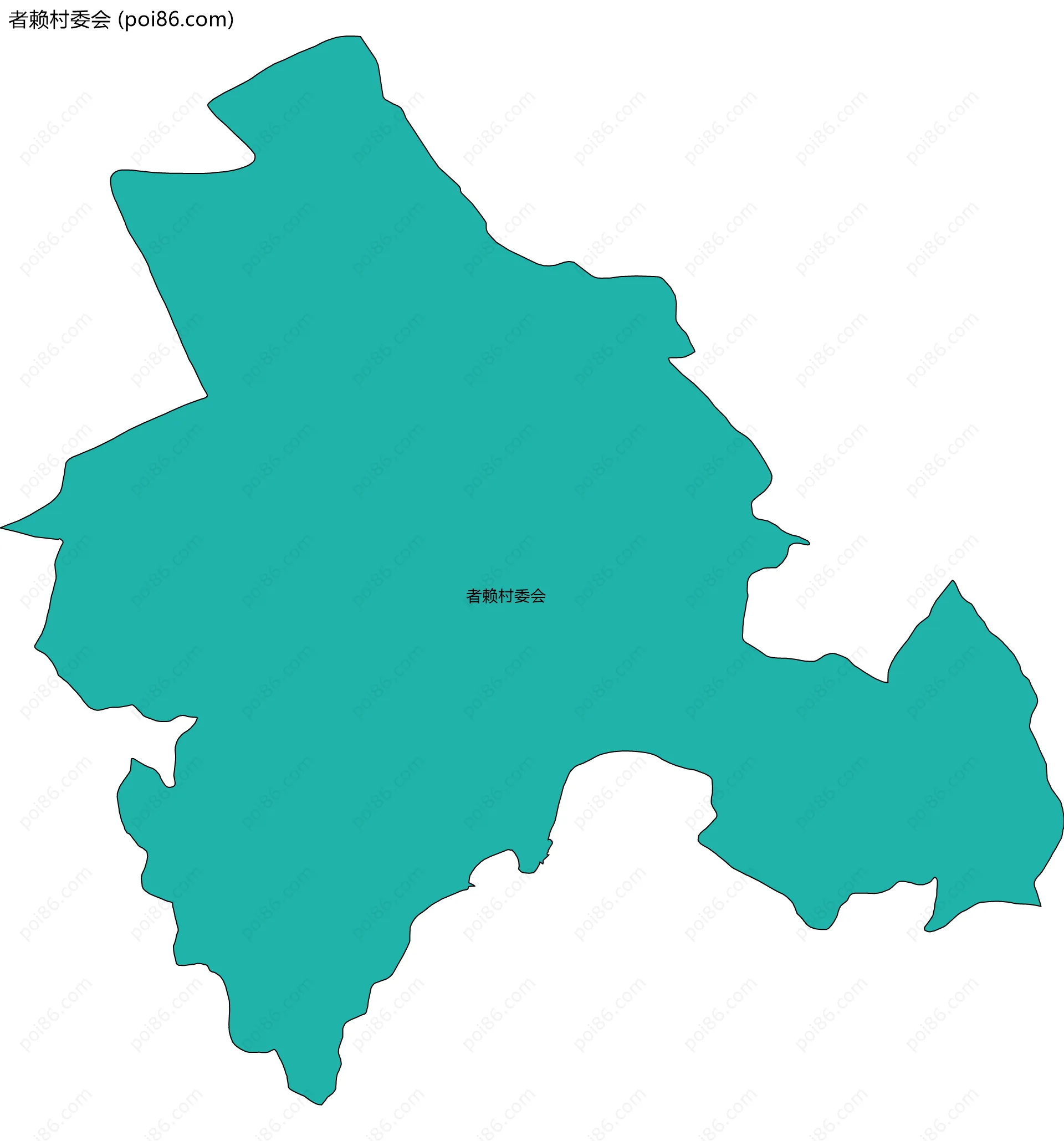 者赖村委会边界地图