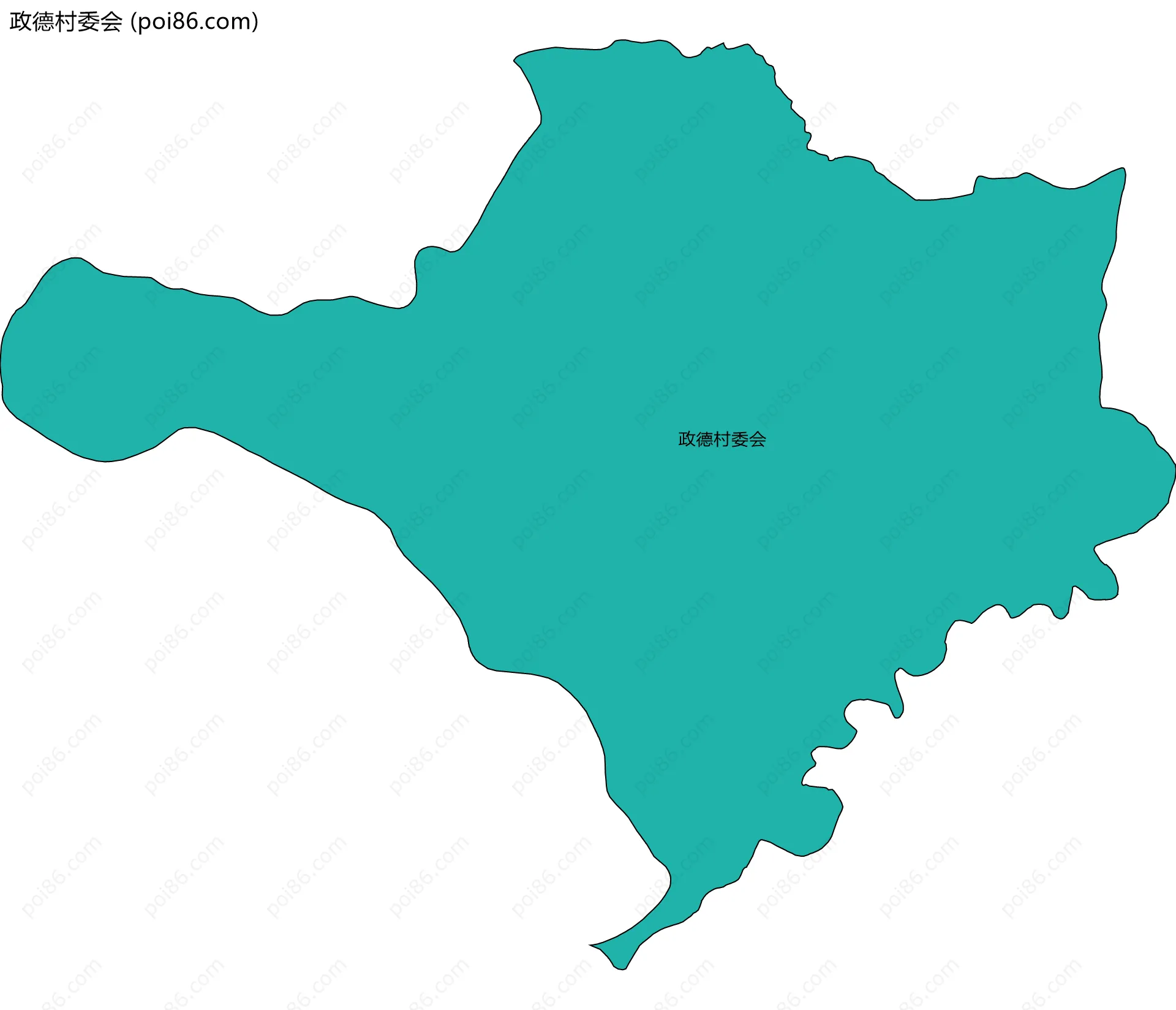 政德村委会边界地图