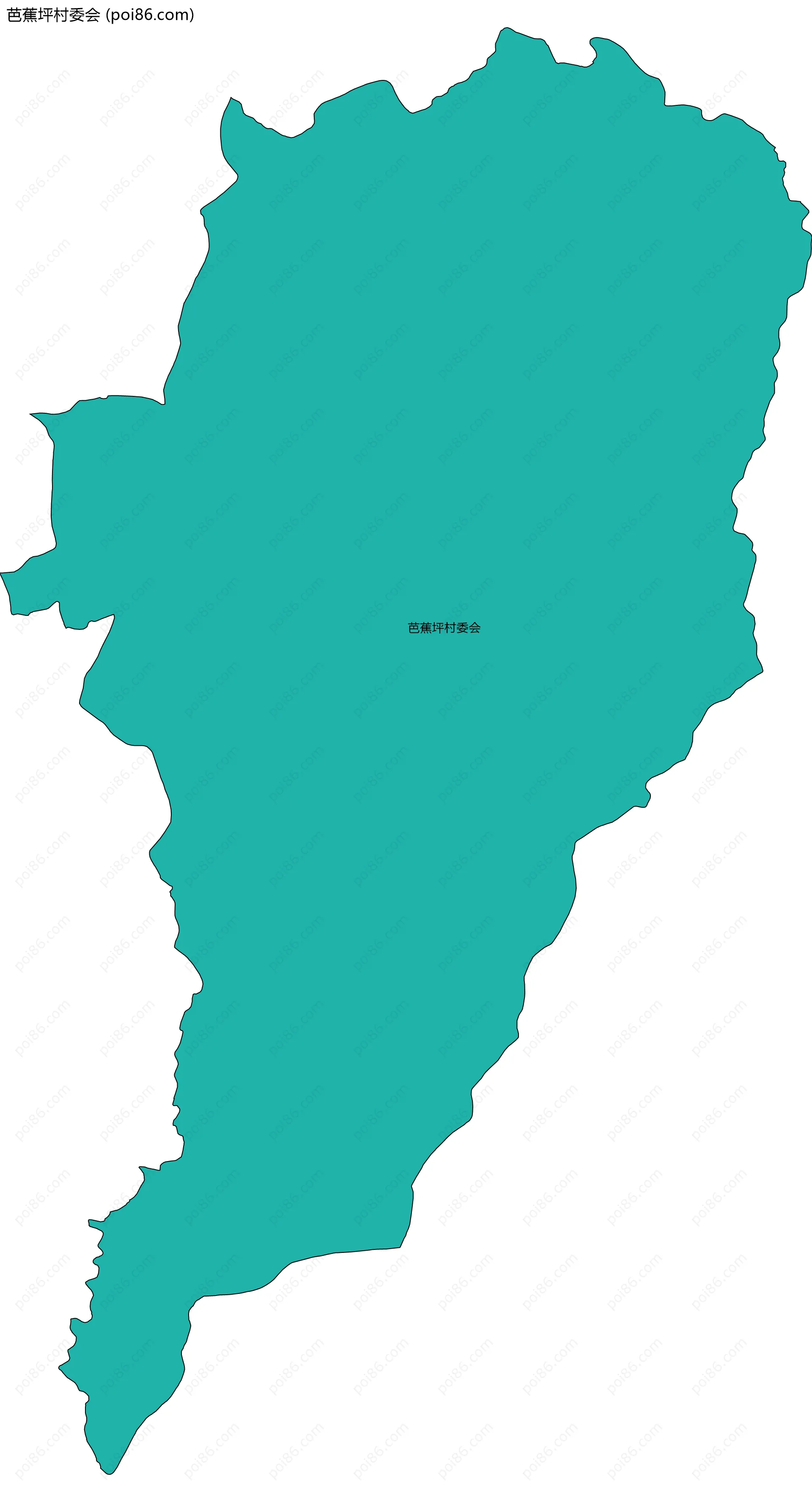 芭蕉坪村委会边界地图