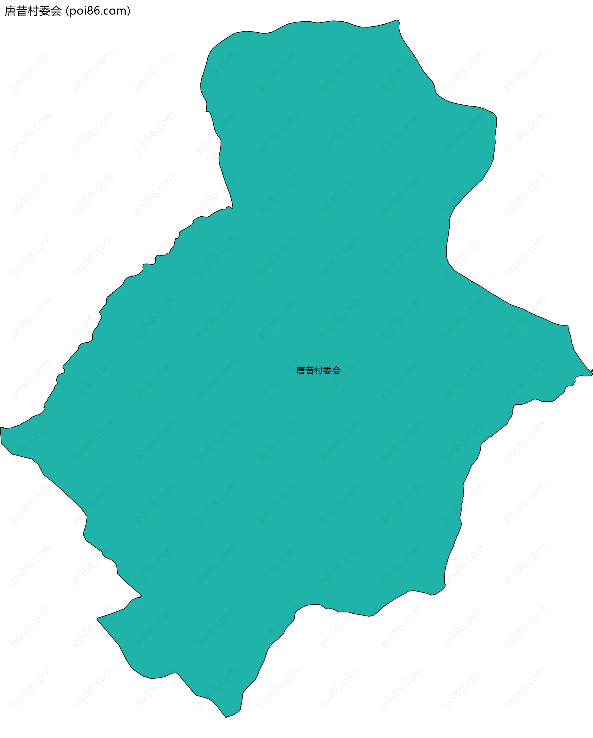 唐昔村委会边界地图