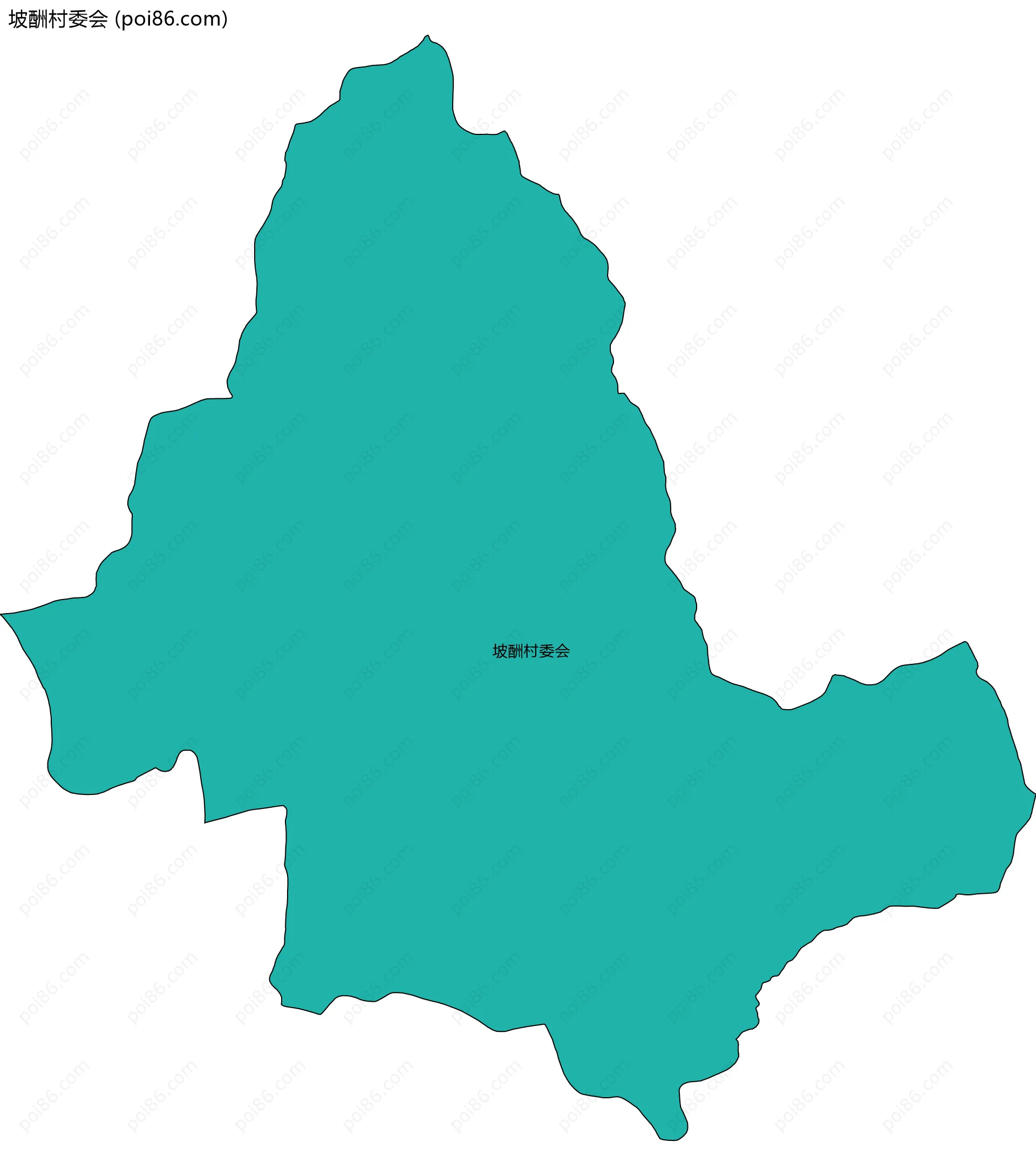 坡酬村委会边界地图