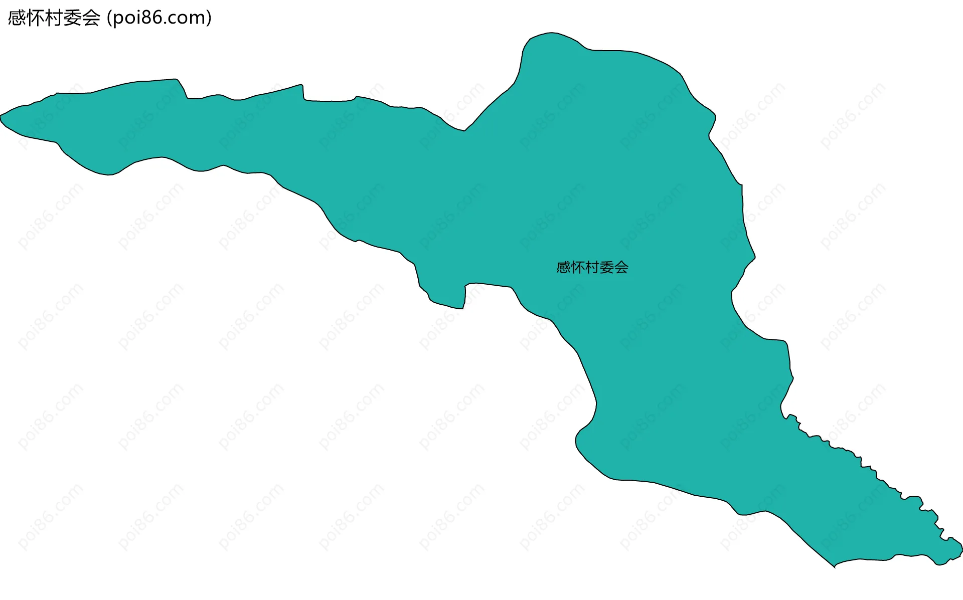 感怀村委会边界地图