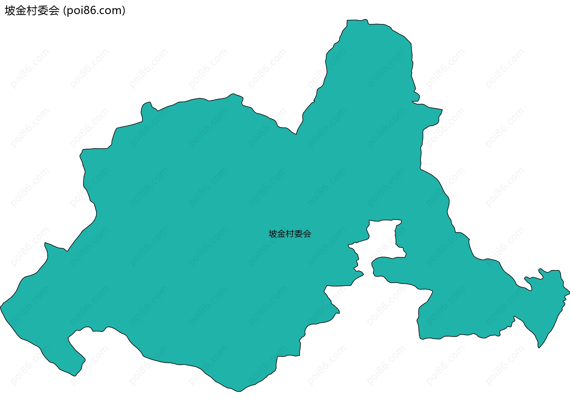 坡金村委会边界地图