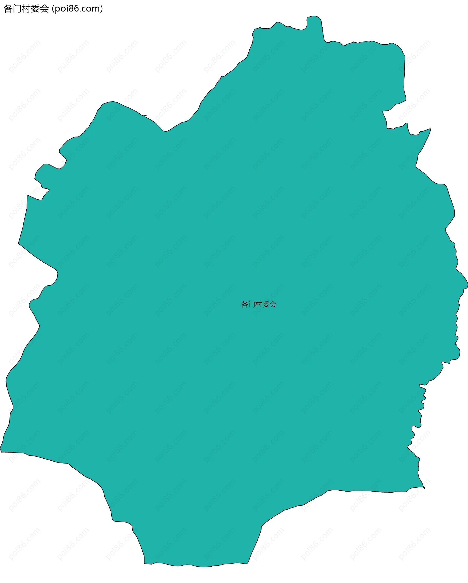 各门村委会边界地图