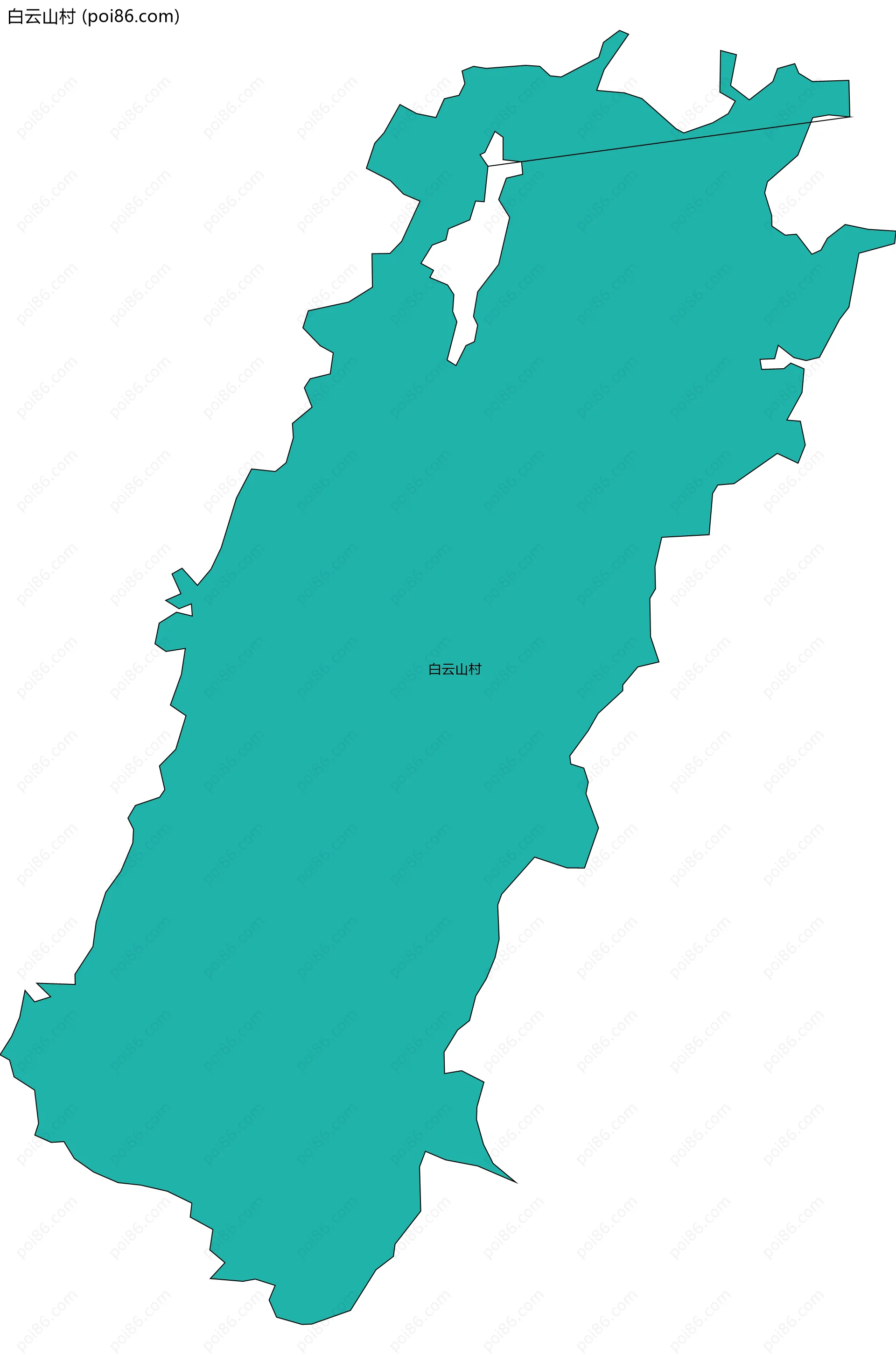 白云山村边界地图