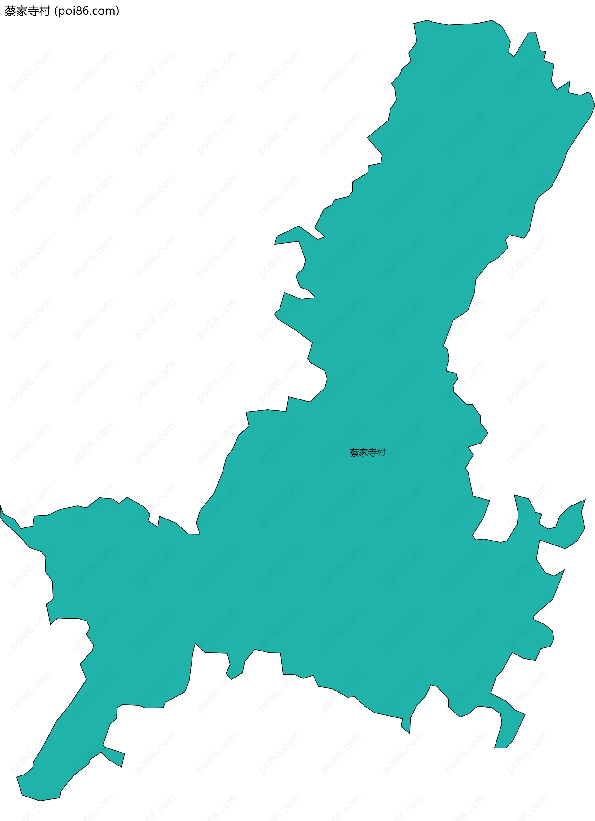 蔡家寺村边界地图