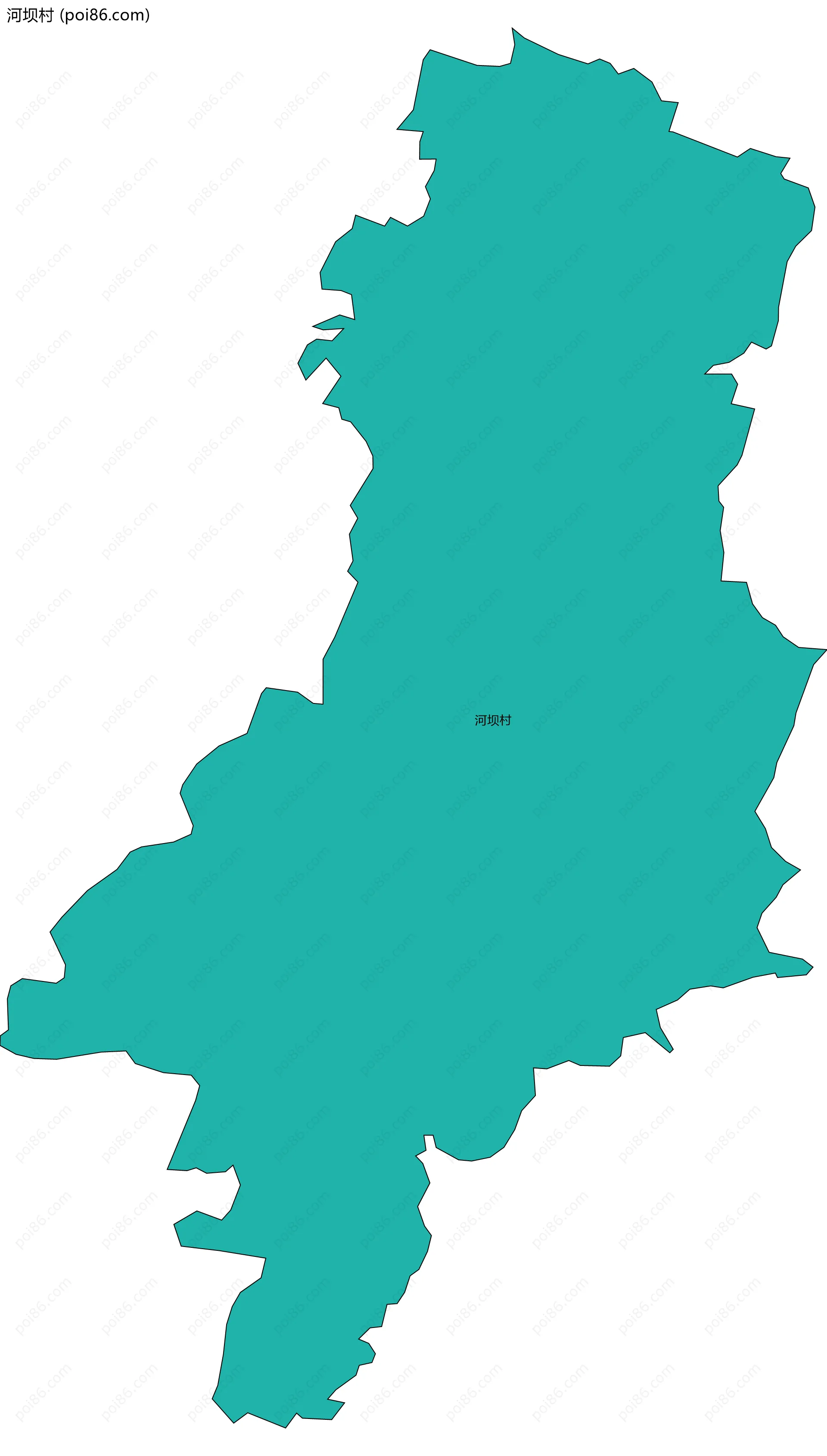 河坝村边界地图