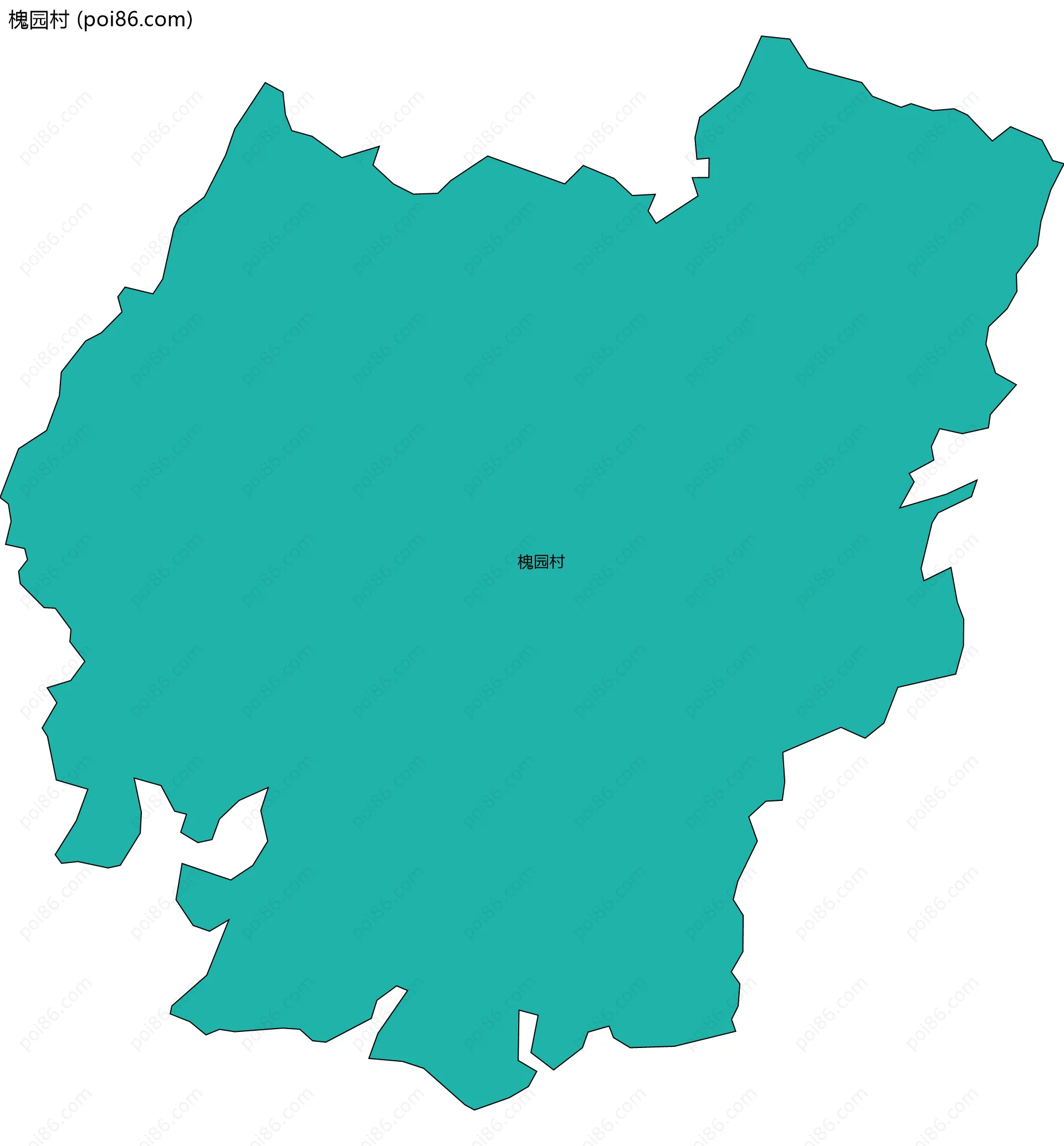 槐园村边界地图