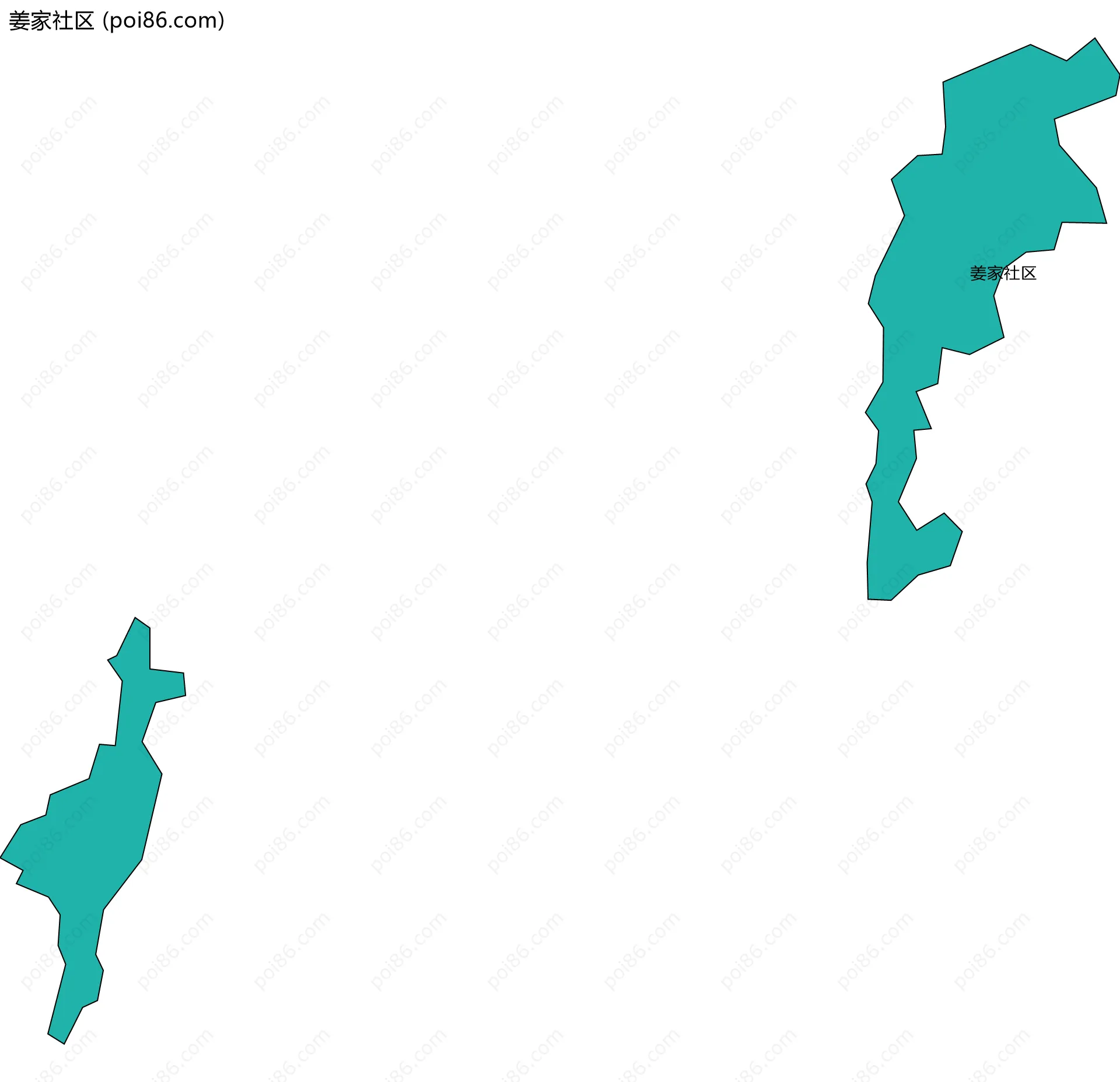 姜家社区边界地图