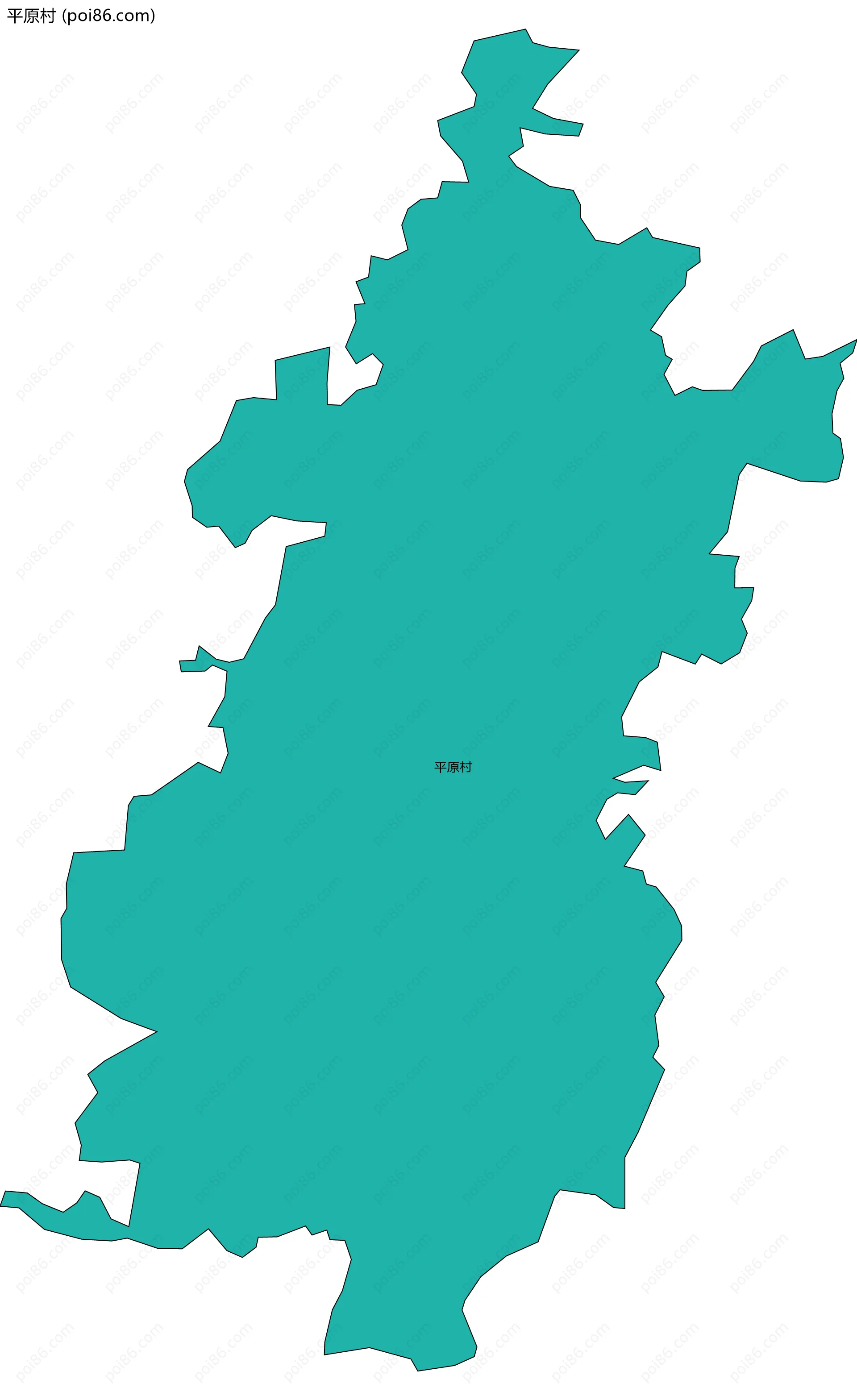 平原村边界地图