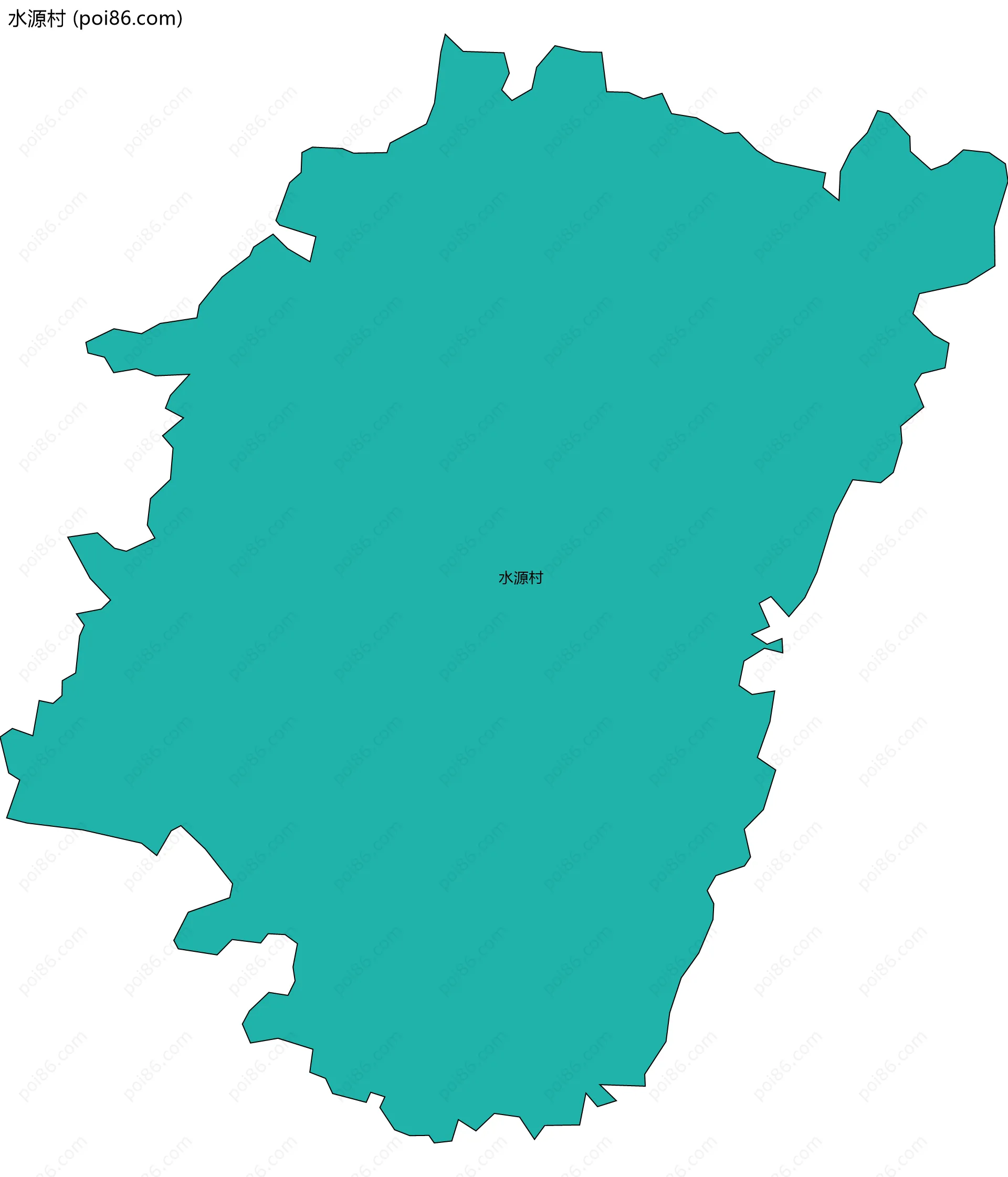 水源村边界地图