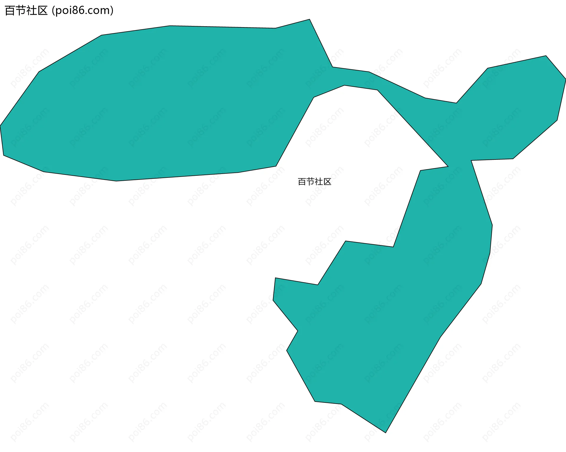 百节社区边界地图