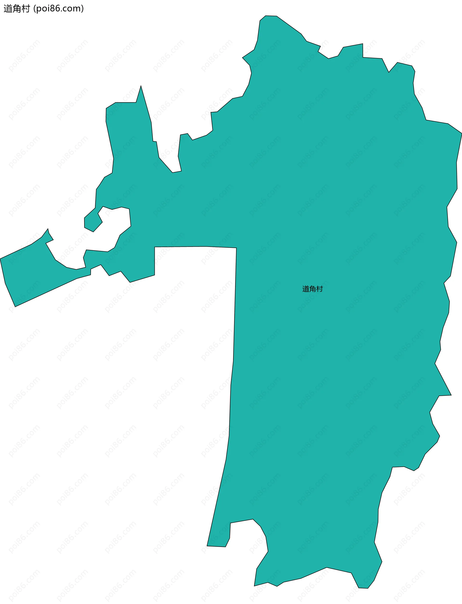 道角村边界地图