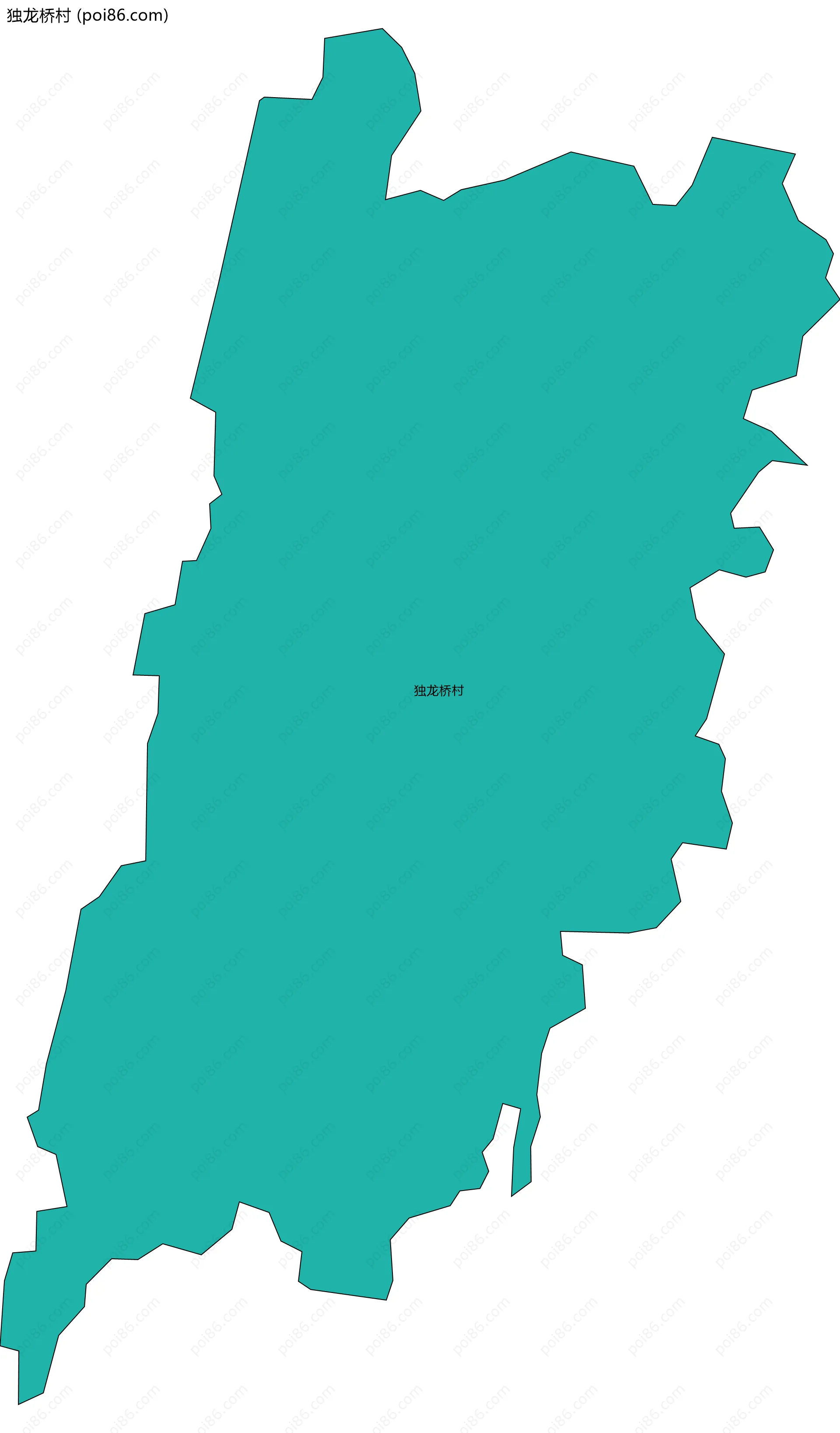 独龙桥村边界地图