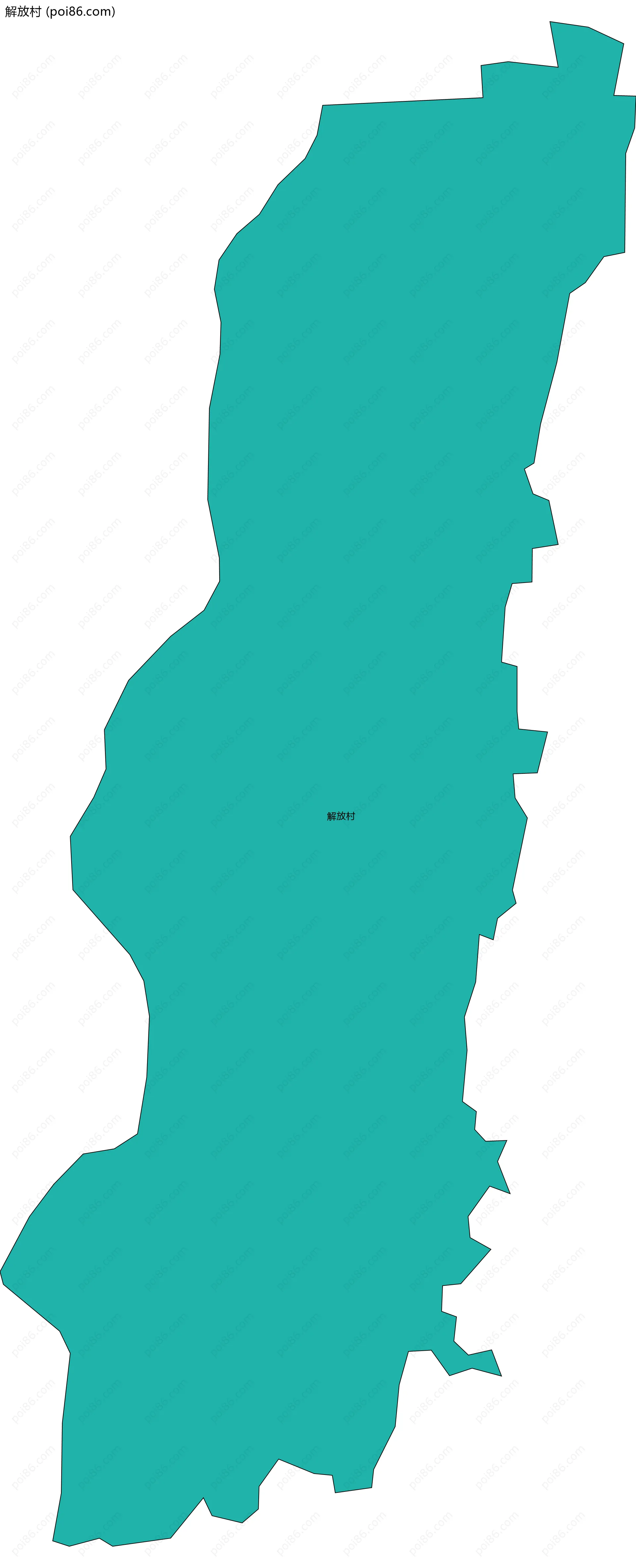 解放村边界地图