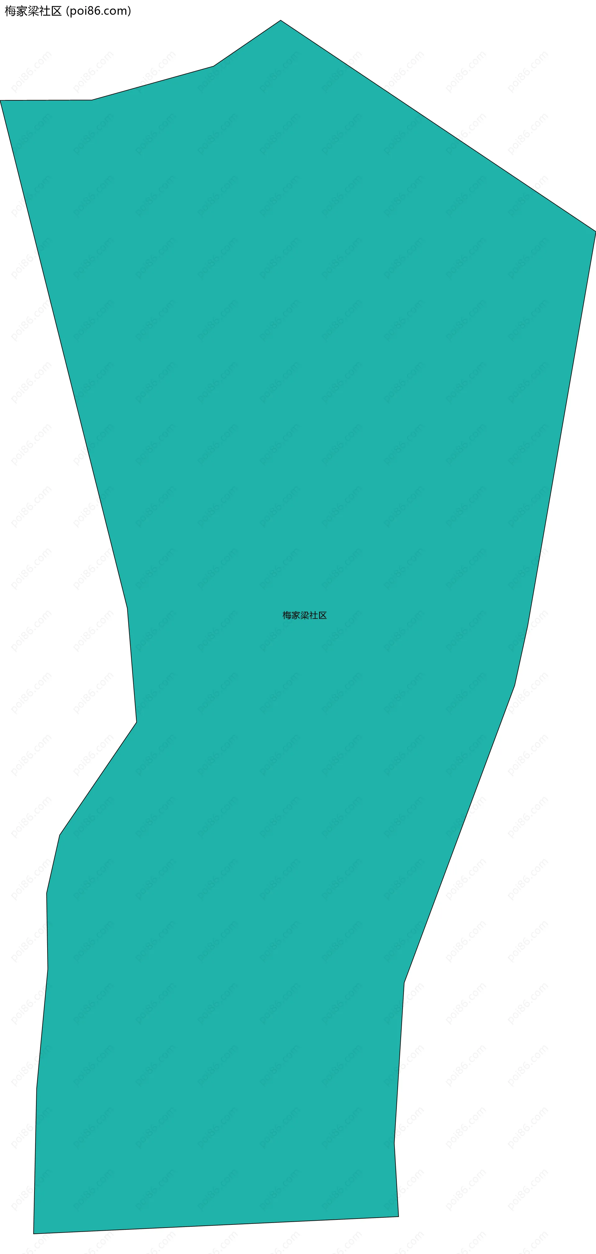 梅家梁社区边界地图