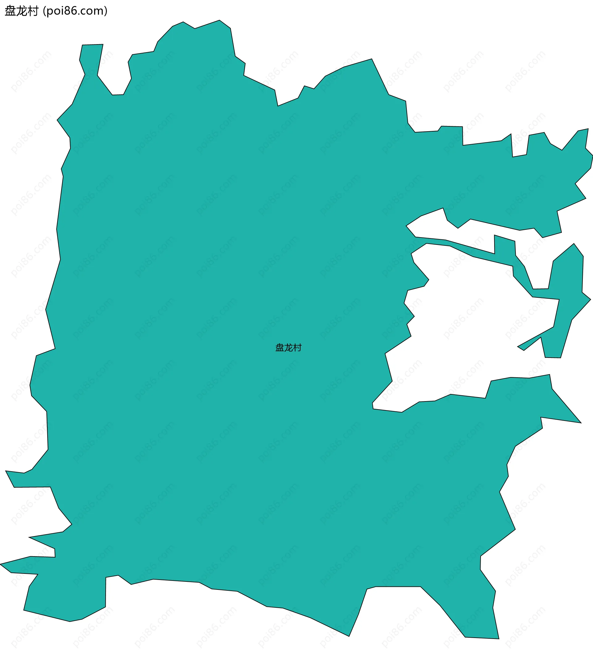 盘龙村边界地图