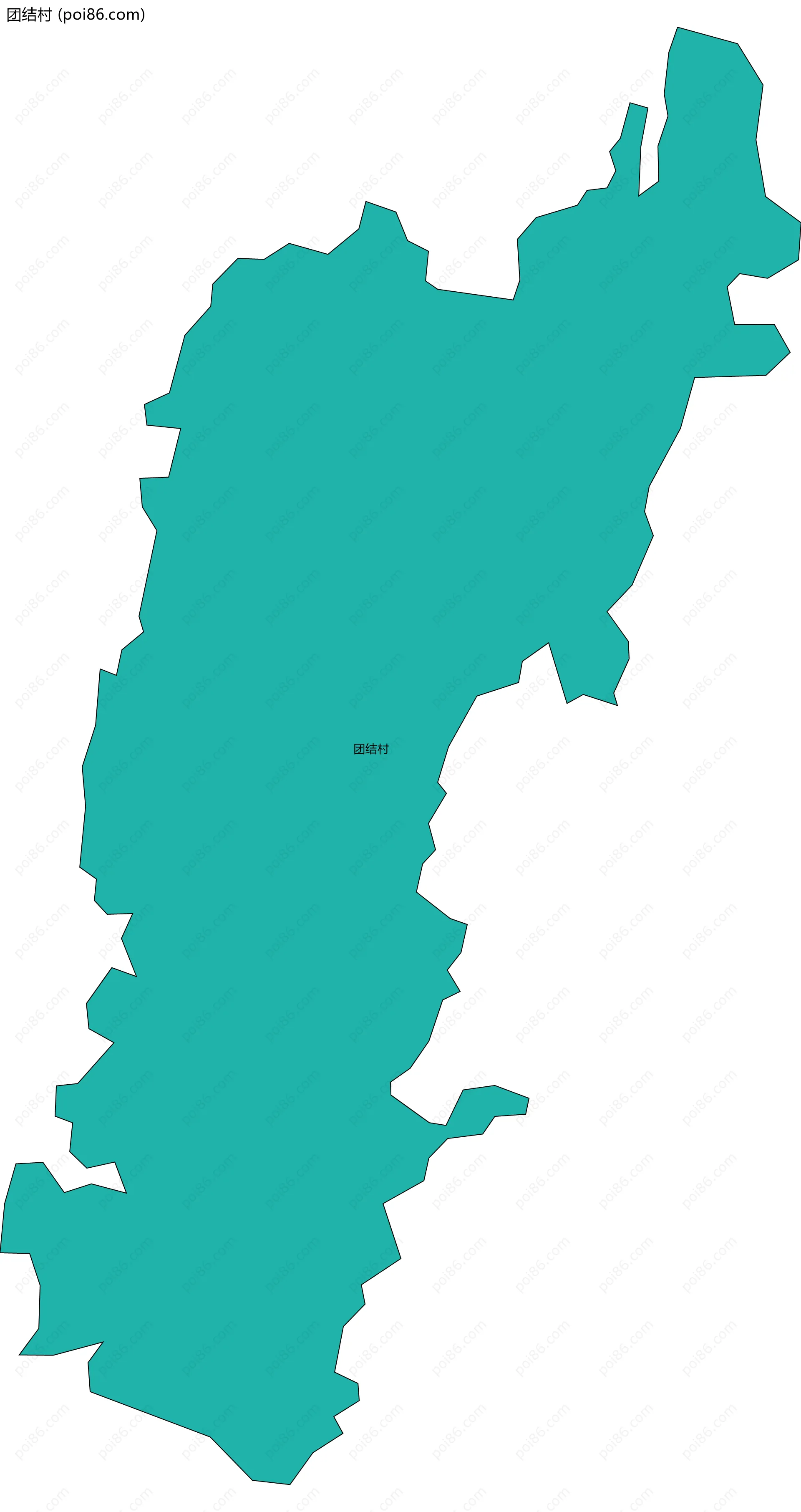 团结村边界地图