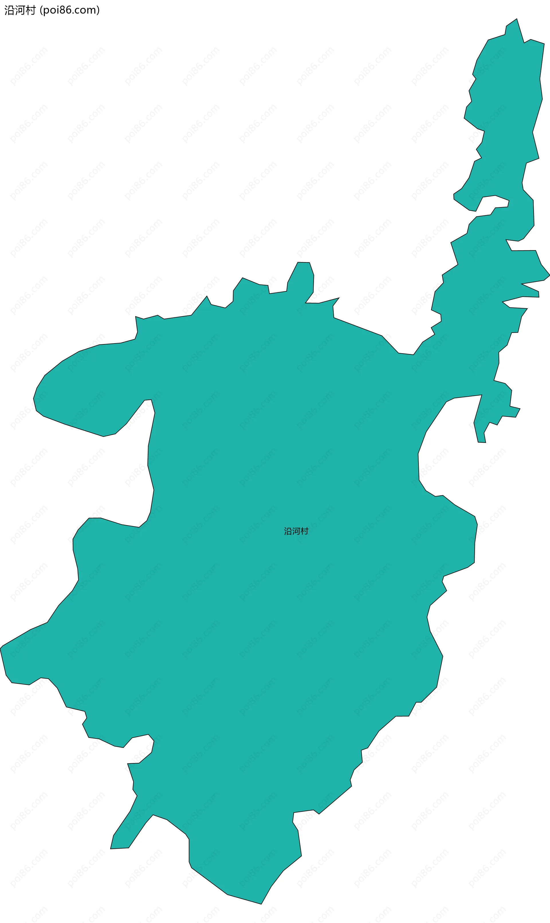 沿河村边界地图