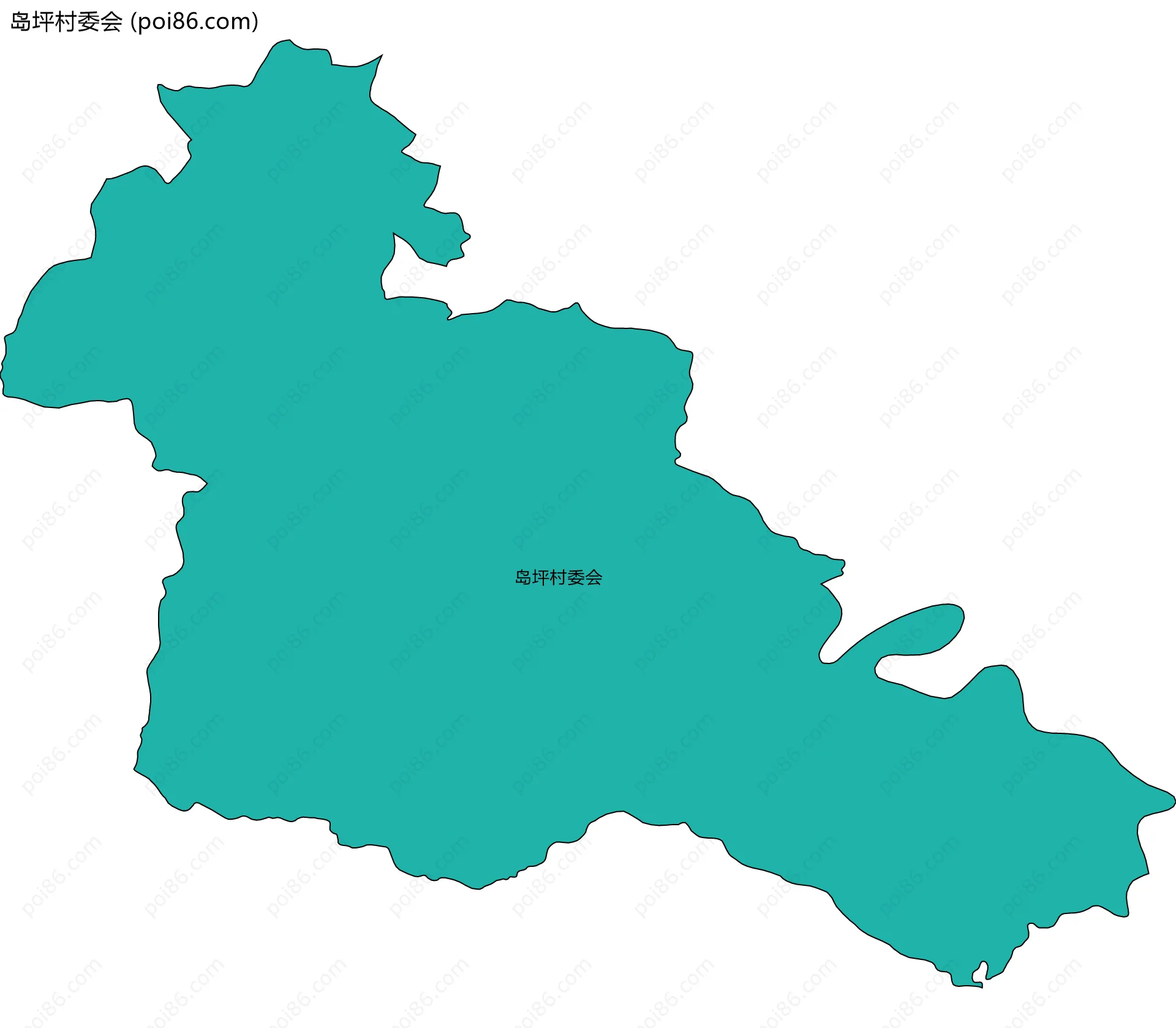 岛坪村委会边界地图