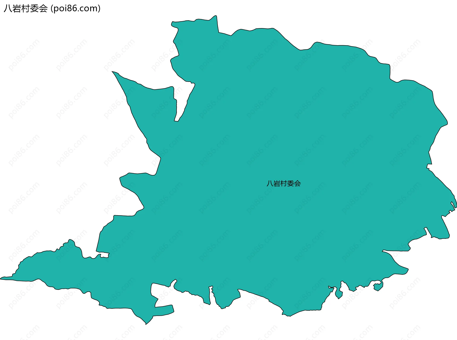 八岩村委会边界地图
