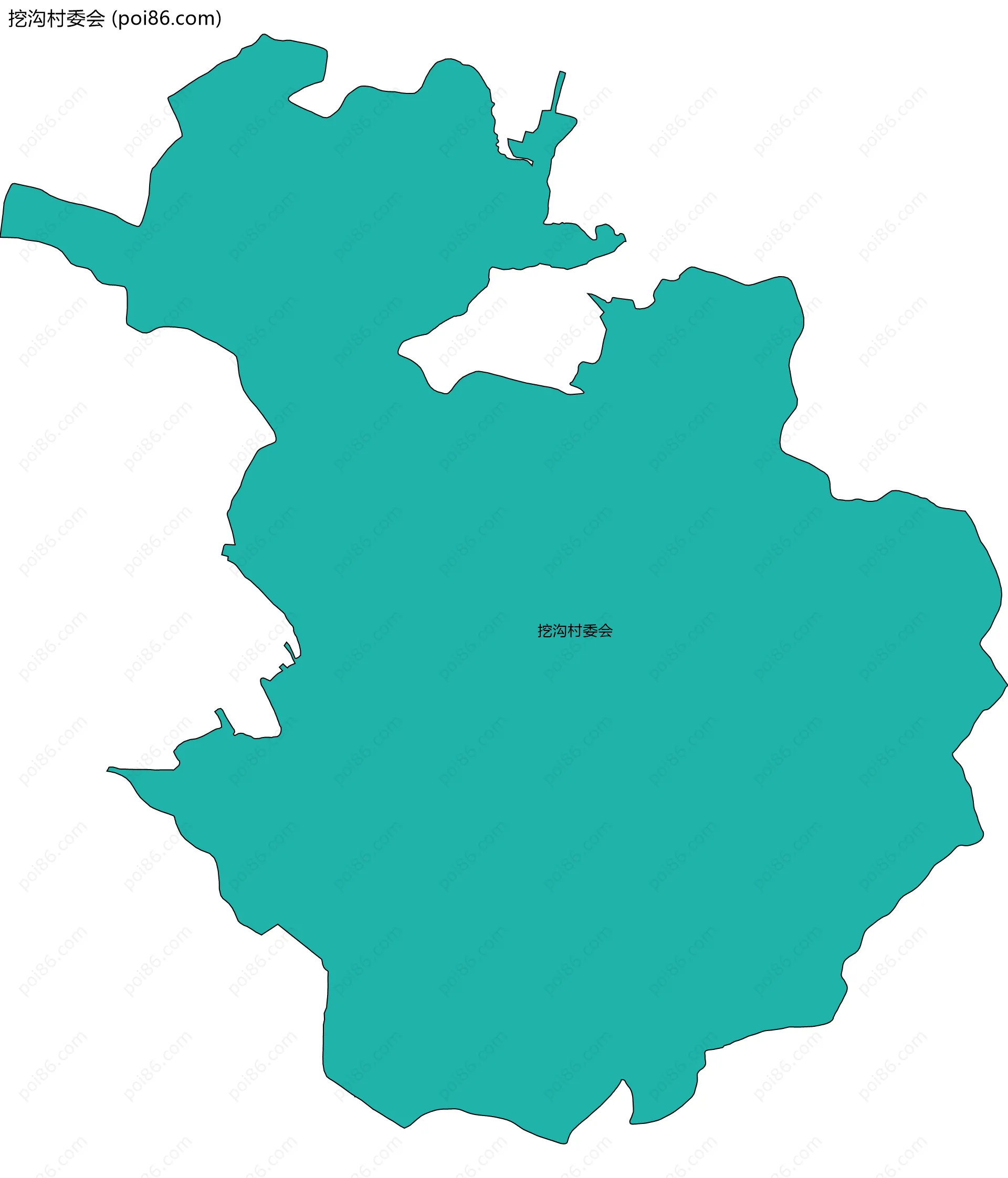 挖沟村委会边界地图