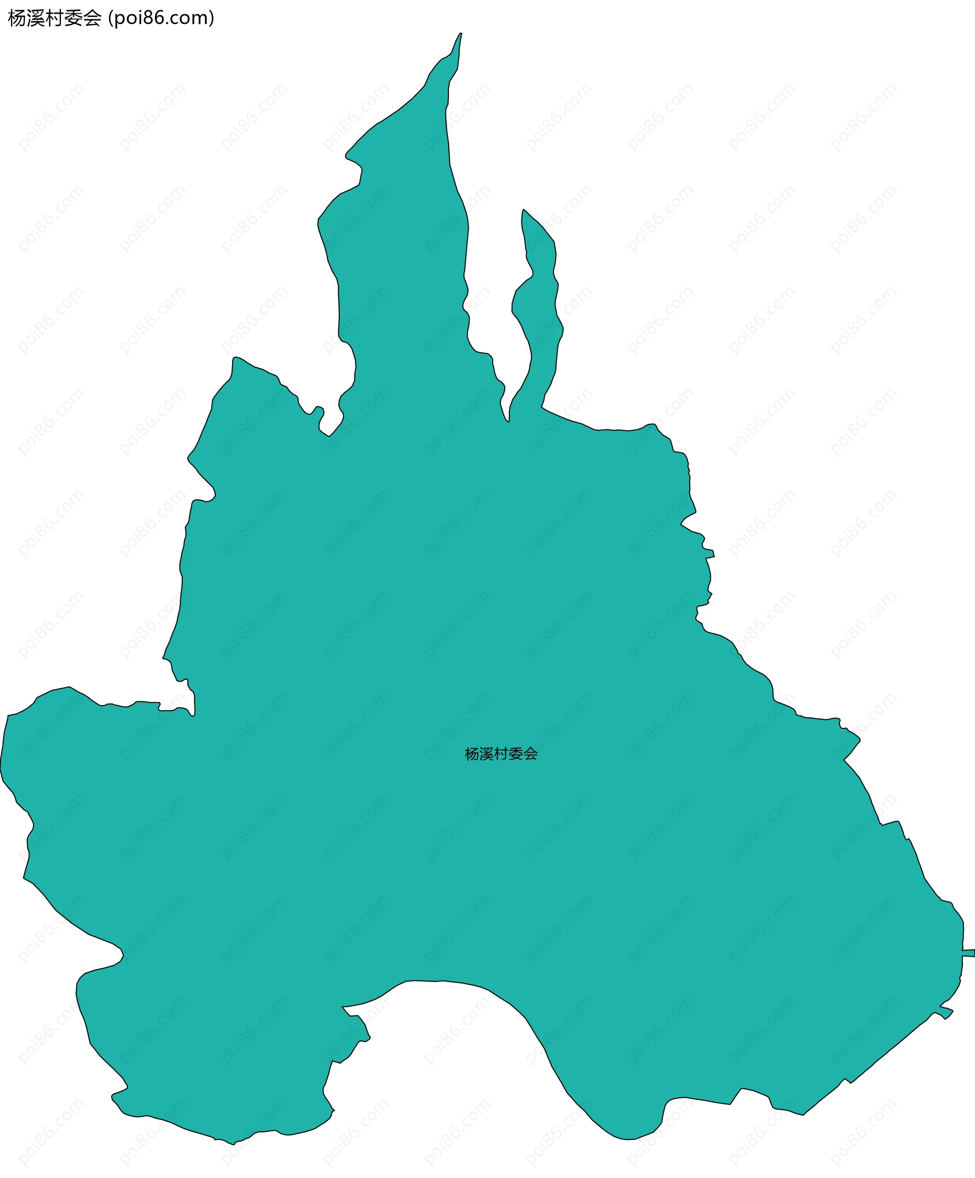 杨溪村委会边界地图