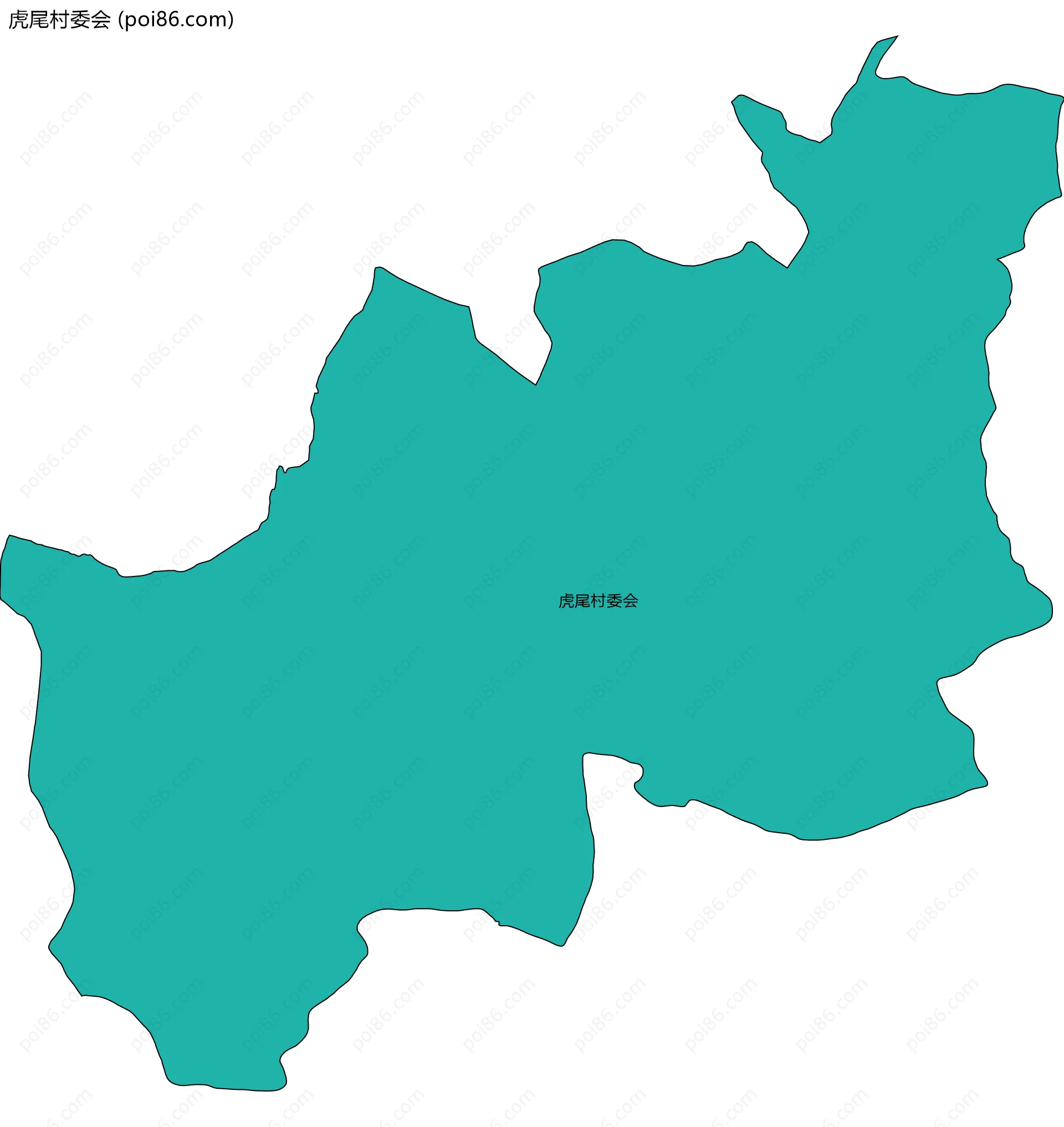 虎尾村委会边界地图