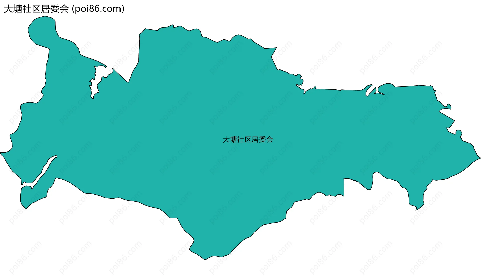 大塘社区居委会边界地图