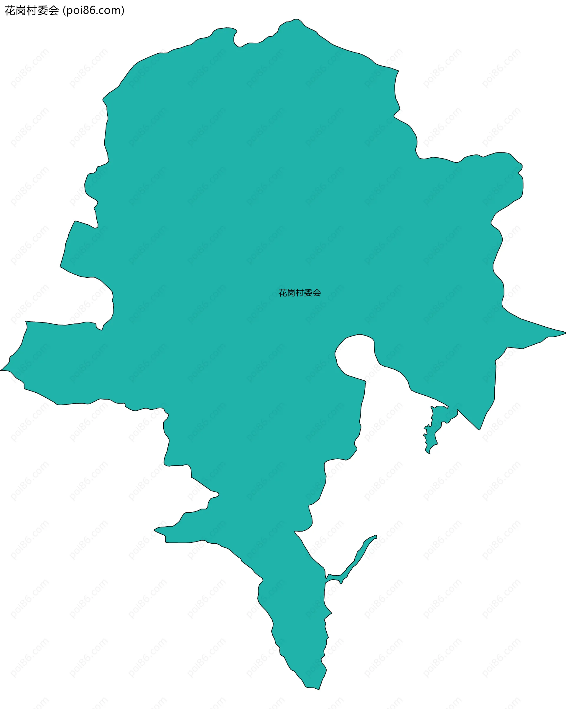 花岗村委会边界地图