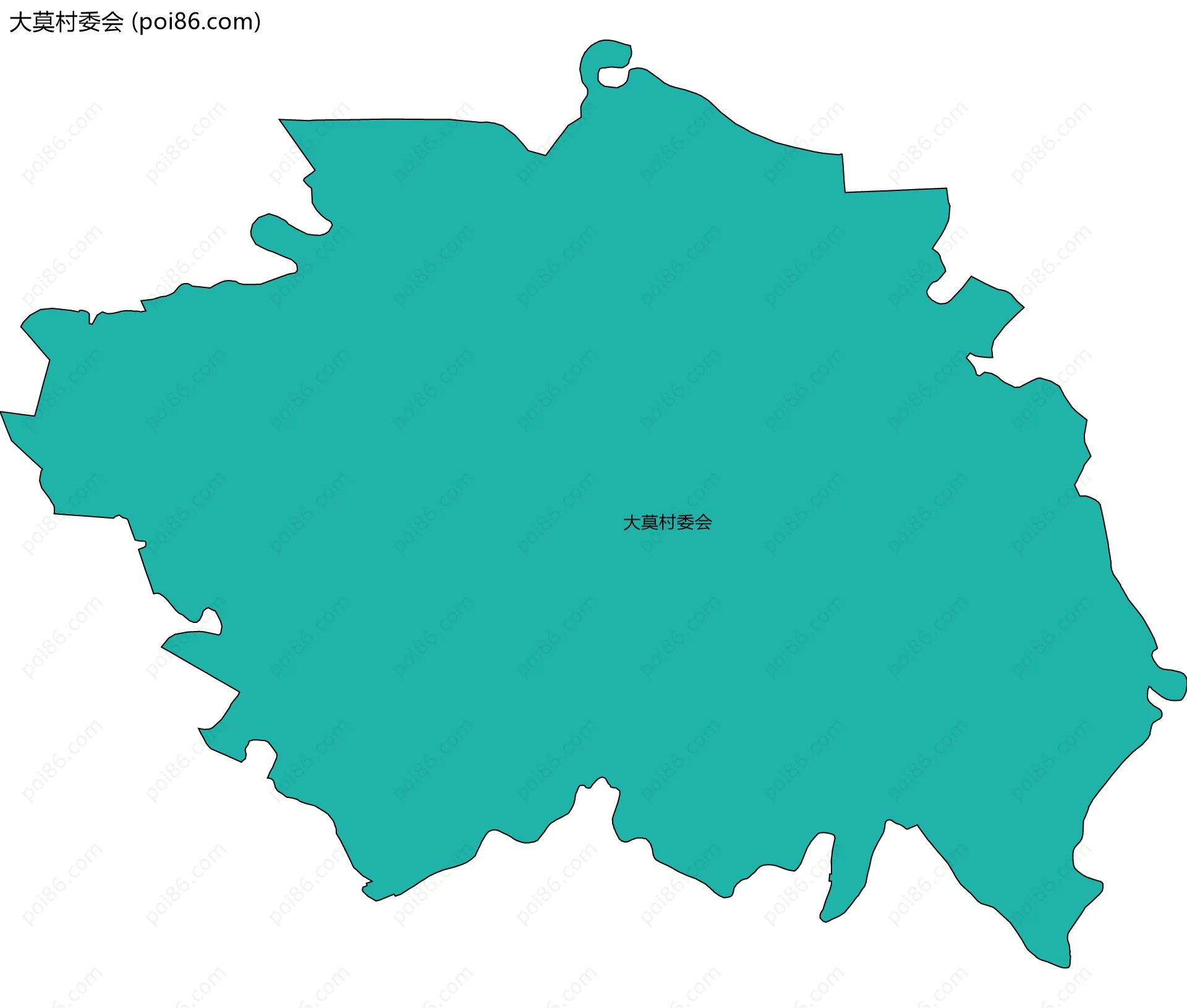 大莫村委会边界地图