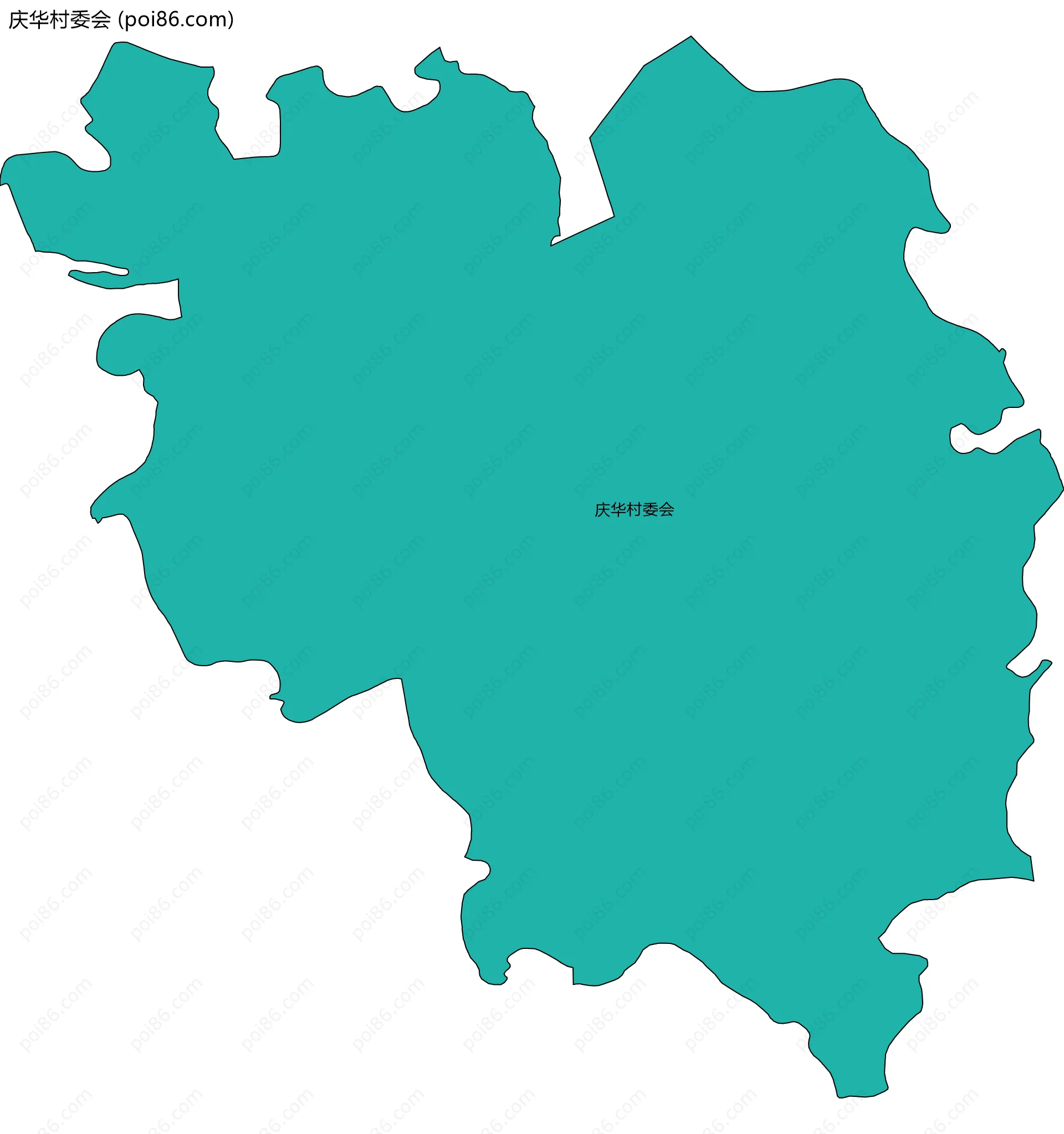 庆华村委会边界地图