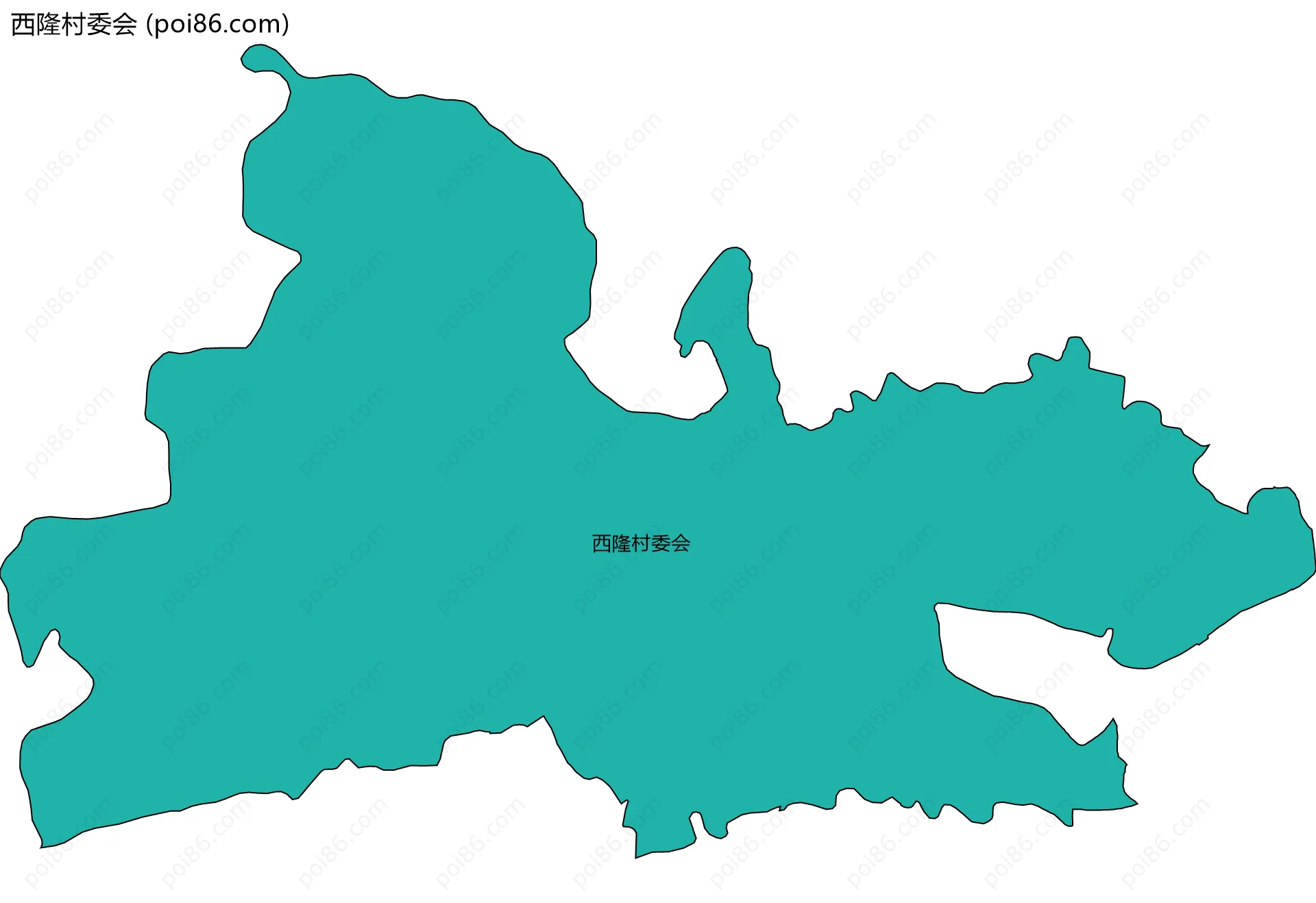 西隆村委会边界地图