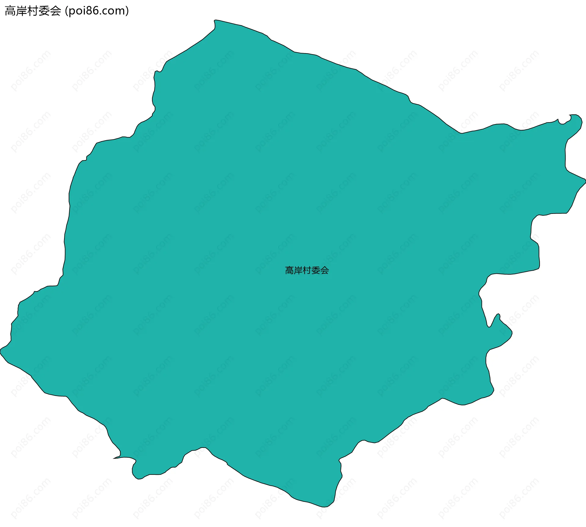 高岸村委会边界地图