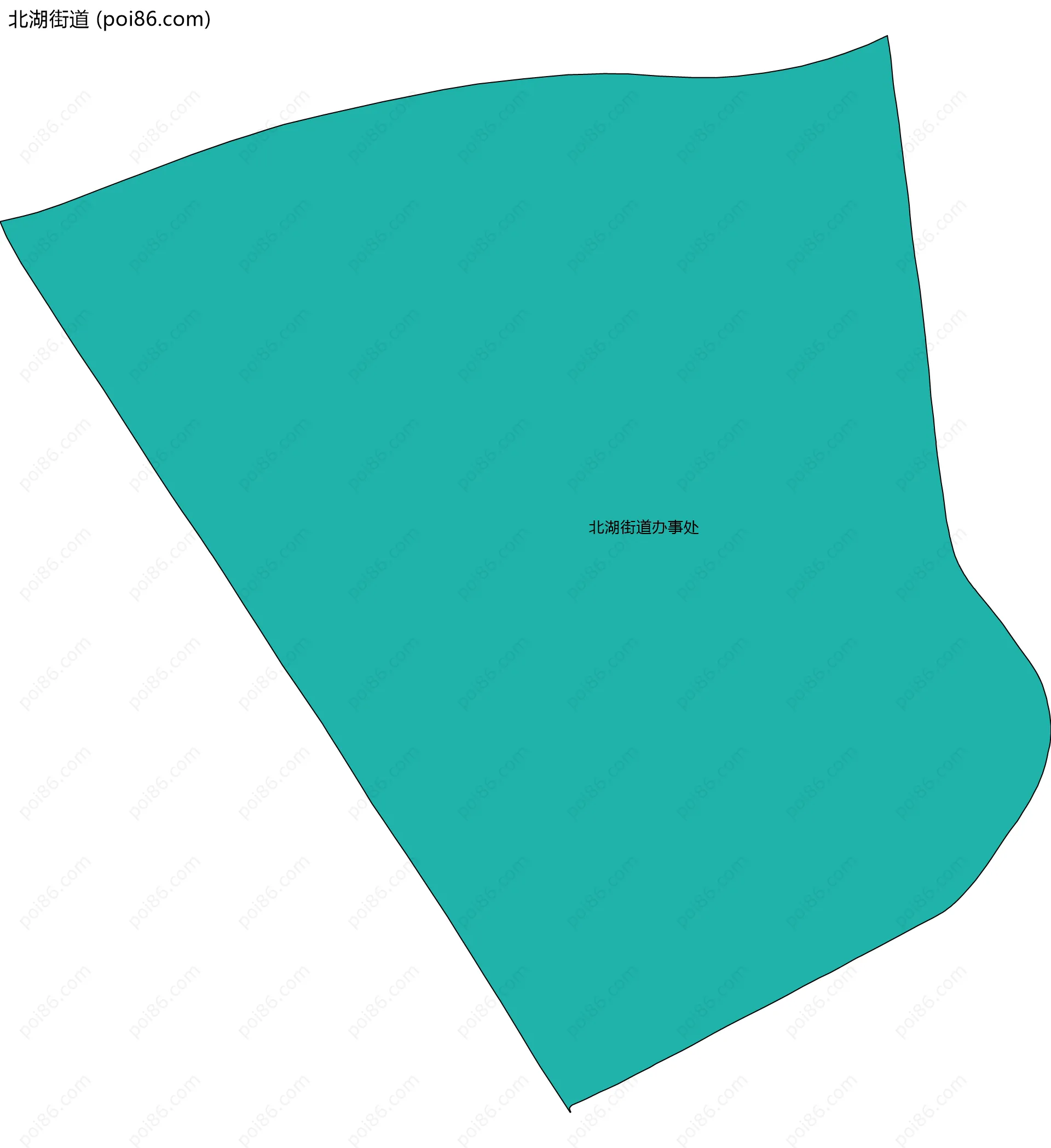 北湖街道边界地图(五级行政区划)