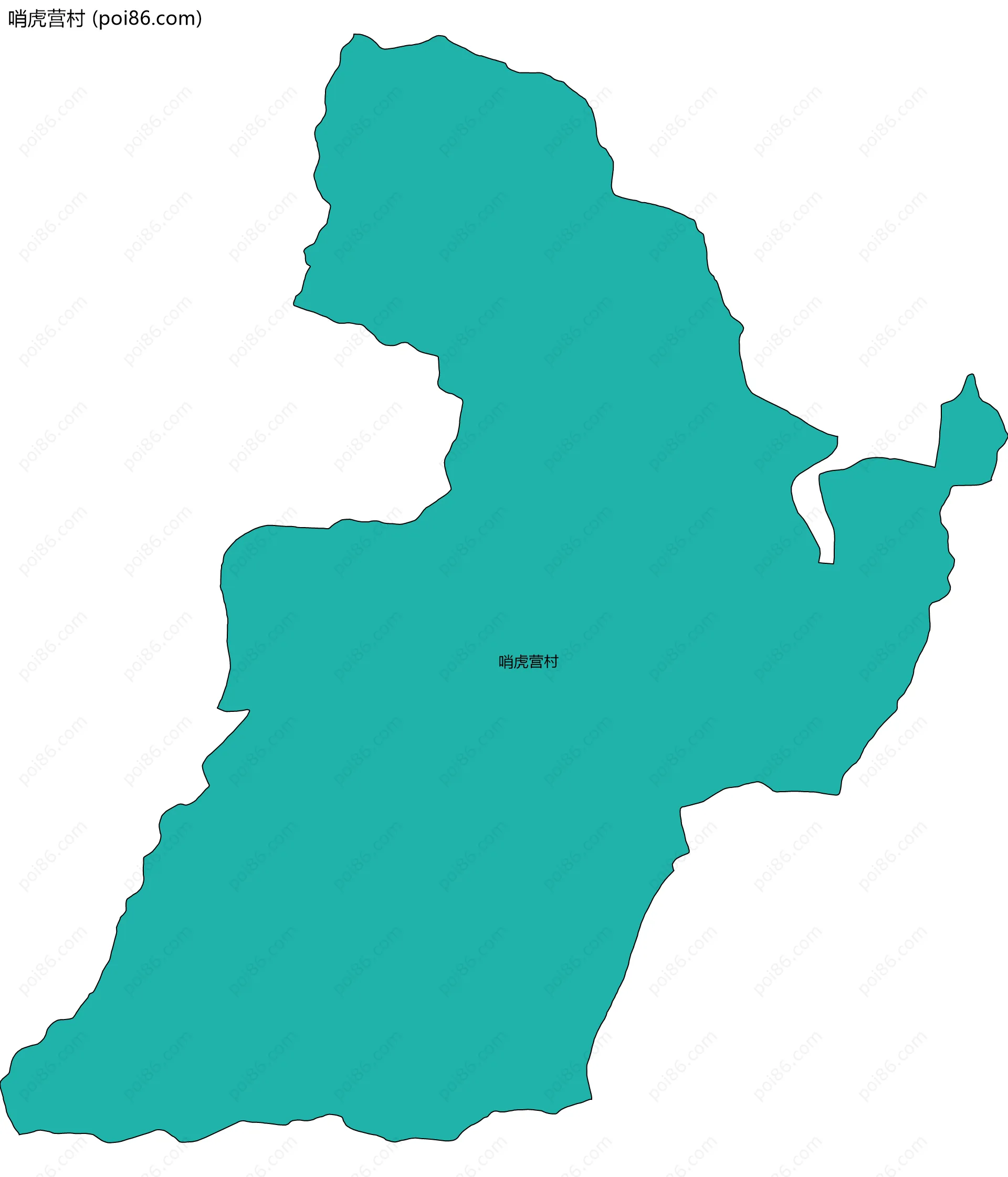 哨虎营村边界地图