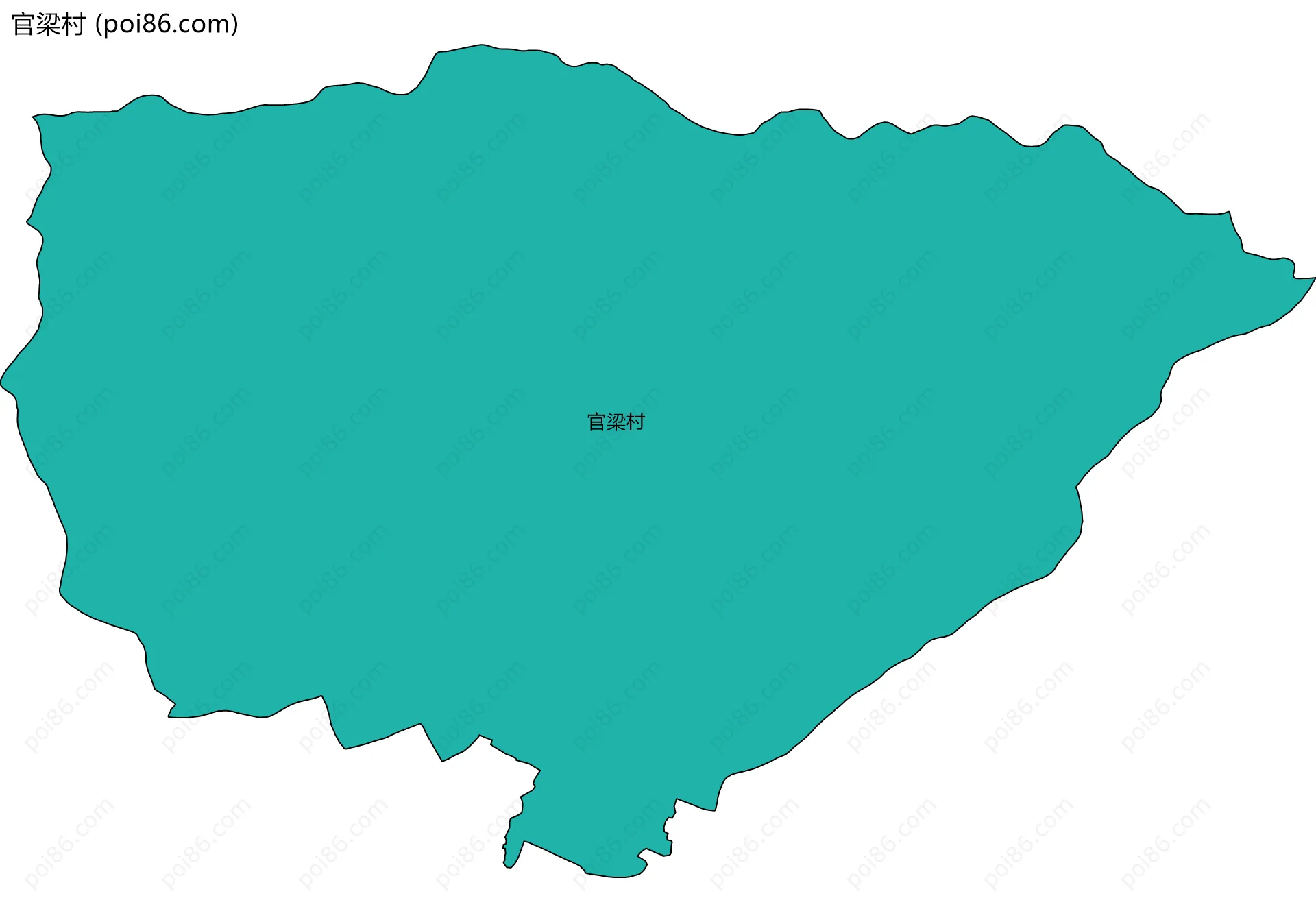 官梁村边界地图